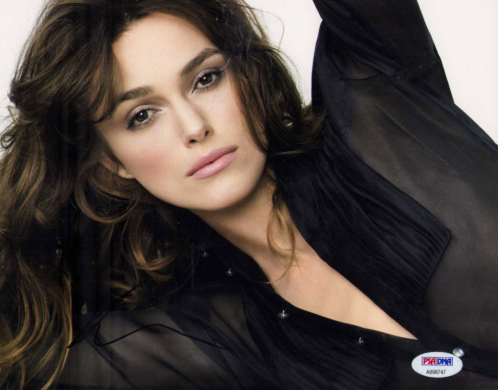 Keira Knightley signed photograph scarce PSA: A sexy close up of the tough signing star PSA DNA stickered Certificate of AuthenticityEVERY item in this auction comes with at minimum one fully illustrated and serial numbered COA signed by the worl