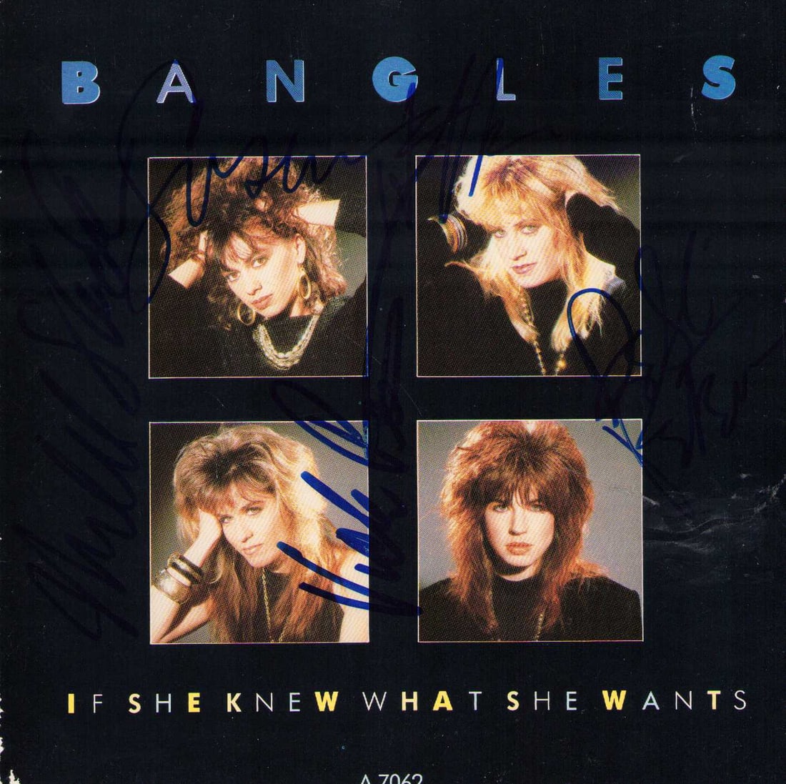 The Bangles signed 45rpm picture sleeve and record: A Bangles band signed orignal 45 record sleeve Certificate of AuthenticityEVERY item in this auction comes with at minimum one fully illustrated and serial numbered COA signed by the worlds leading