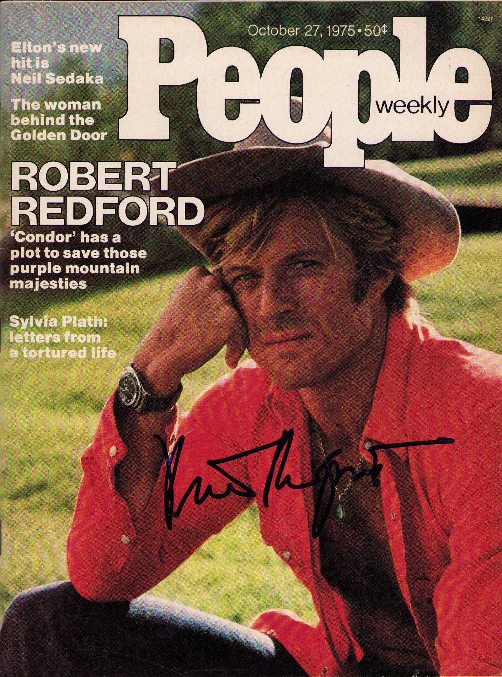Robert Redford signed People magazine: A rare vf cond no label People magazine signed by legend recently deceased Robert Redford Certificate of AuthenticityEVERY item in this auction comes with at minimum one fully illustrated and serial