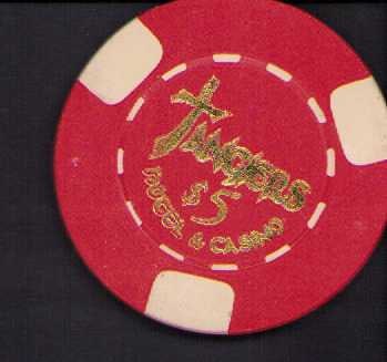 Casino poker prop chip: From the film Casino a prop Tangiers poker chip seen and used in the film obtained from the studio with copy of their letter Certificate of AuthenticityEVERY item in this auction comes with at minimum