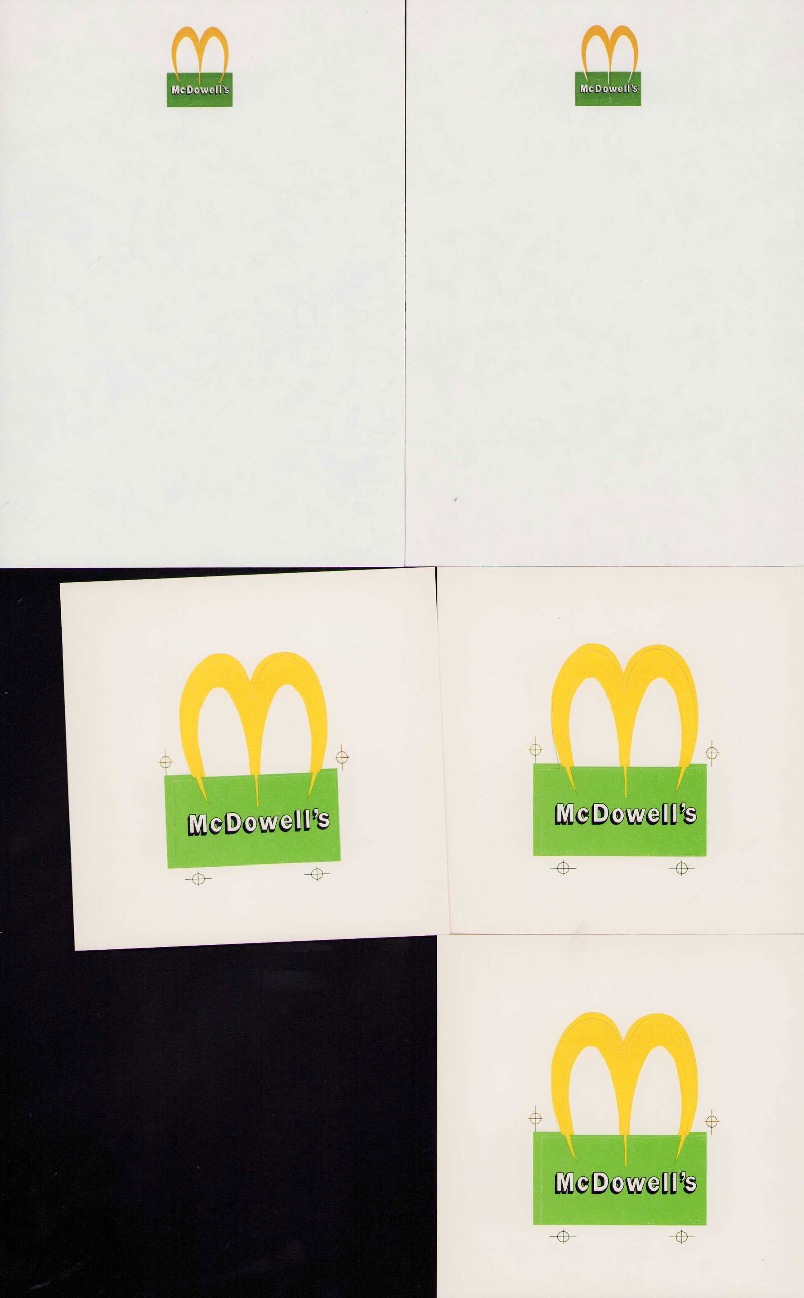 Coming to America McDowells Props: John Amos character in the film has a rip off McDonalds restaurant called McDowells this lot includes props used in the film from Fry bag decals to memo paper Certificate of AuthenticityEVERY item in