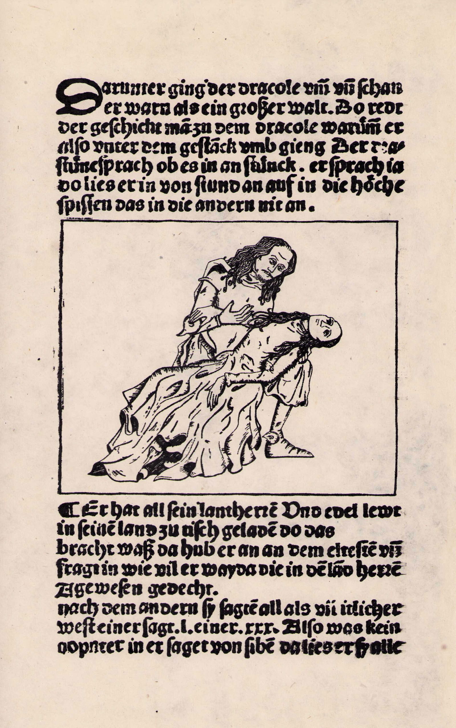 Dracula woodcut prop C: A woodcut illustration used in the Oldman Dracula classic film Certificate of AuthenticityEVERY item in this auction comes with at minimum one fully illustrated and serial numbered COA signed by the