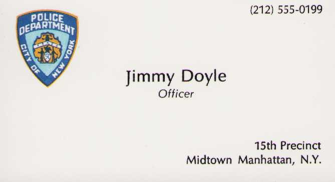 French Connection prop business card: A prop business card made for the Gene Hackman film that he won the AA for… Certificate of AuthenticityEVERY item in this auction comes with at minimum one fully illustrated and serial numbered COA