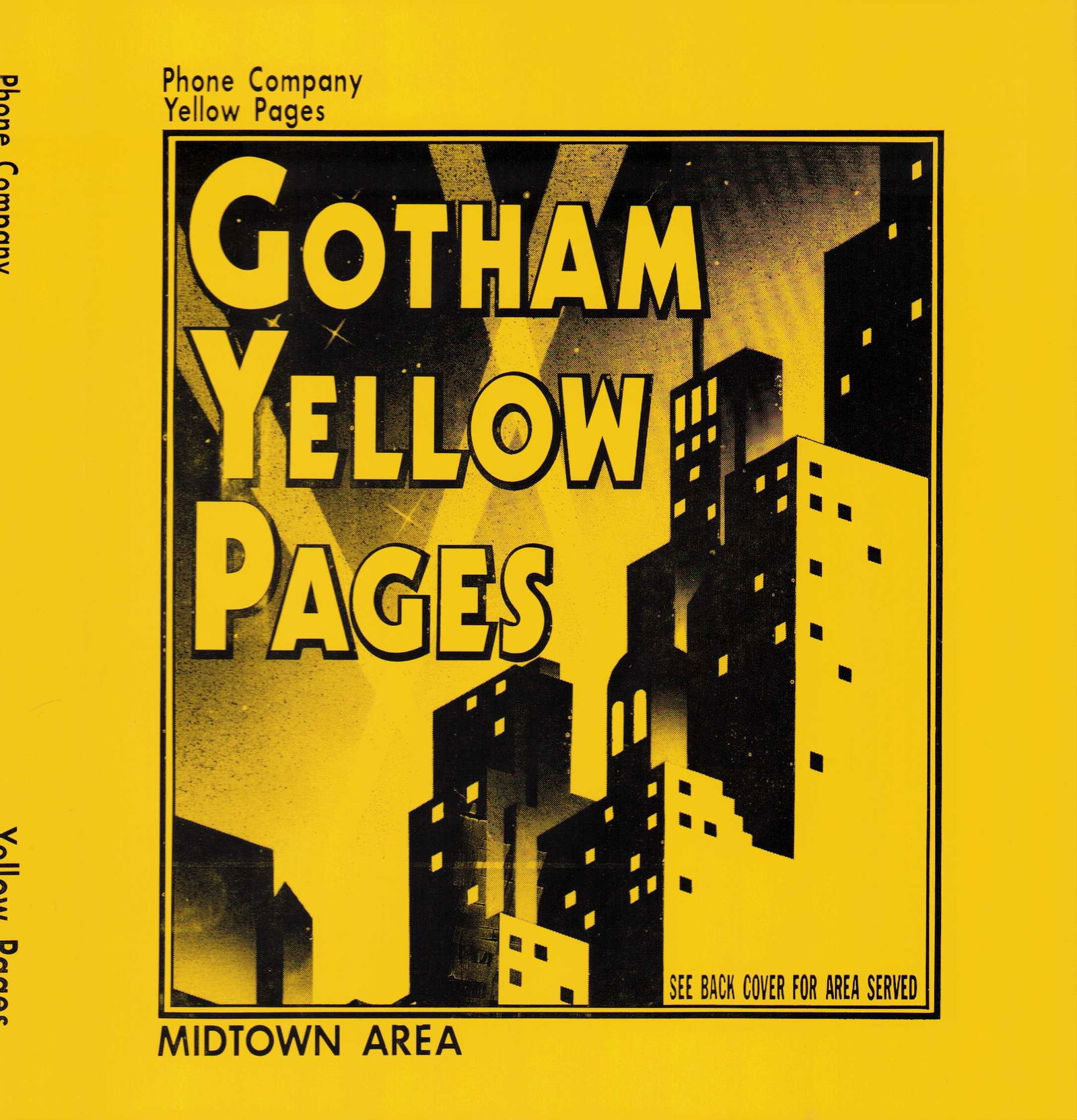 Batman and Robin prop Yellow Pages cover: A rare prop yellow pages cover used in Gotham City scenes in Batman and Robin Certificate of AuthenticityEVERY item in this auction comes with at minimum one fully illustrated and serial numbered