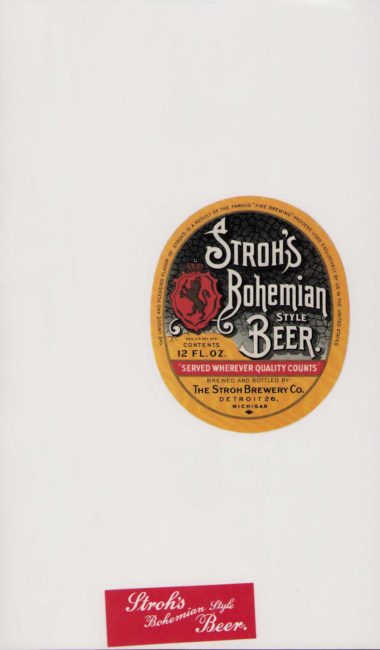 Shawshank Redemption prop beer bottle labels: A prop beer label set made for use on the bottles seen prominentaly in the beginning of the film Certificate of AuthenticityEVERY item in this auction comes with at minimum one fully illustrated and