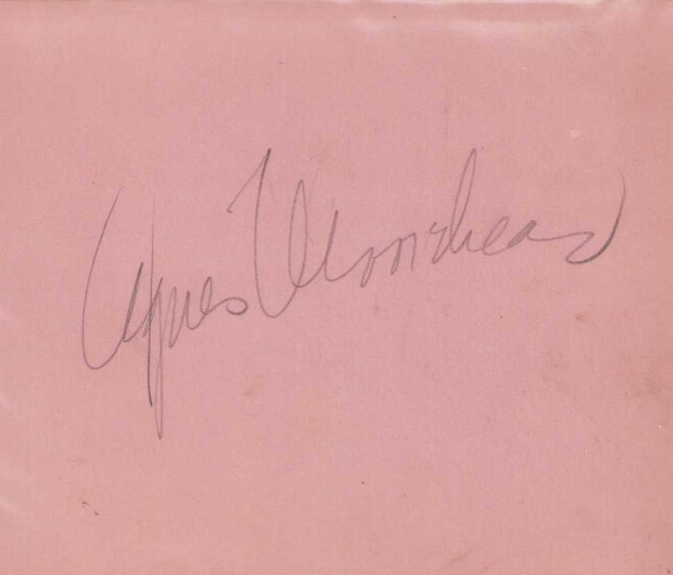 Agnes Moorehead signature: Bewitched played Endora Certificate of AuthenticityEVERY item in this auction comes with at minimum one fully illustrated and serial numbered COA signed by the worlds leading authenticator in Entertai