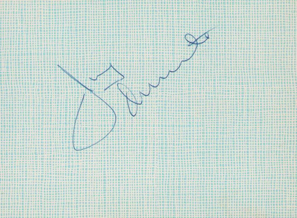 Jimmy Durante signature: The Snozzle he was nickmamed singer and actor Certificate of AuthenticityEVERY item in this auction comes with at minimum one fully illustrated and serial numbered COA signed by the worlds leading aut