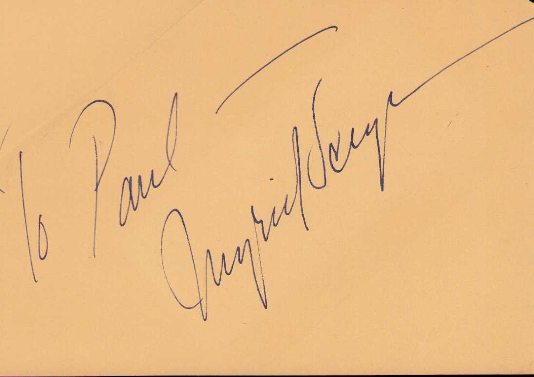 Ingrid Bergman signature: Legendary actress Casablanca among her credits Certificate of AuthenticityEVERY item in this auction comes with at minimum one fully illustrated and serial numbered COA signed by the worlds leading au