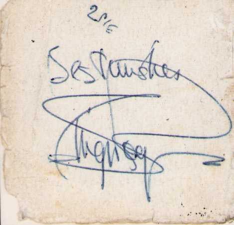 Ginger Rogers signature: Half of fmaed Fred abd Ginger dance team in films plus manyh other roles Certificate of AuthenticityEVERY item in this auction comes with at minimum one fully illustrated and serial numbered COA signe