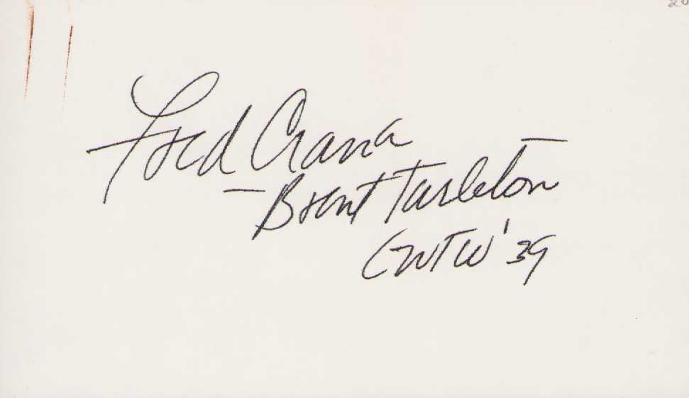 Fred Crane signature Gone with the Wind: Played a Tarelton twin in Gone with the Wind which he added Certificate of AuthenticityEVERY item in this auction comes with at minimum one fully illustrated and serial numbered COA signed by the worl