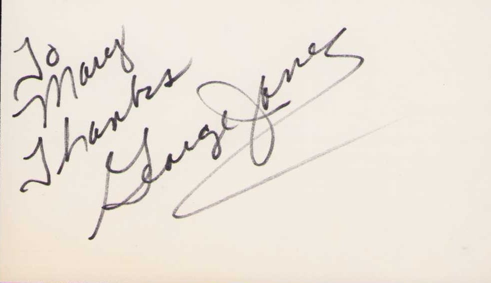 George Jones signature (1 of 1)