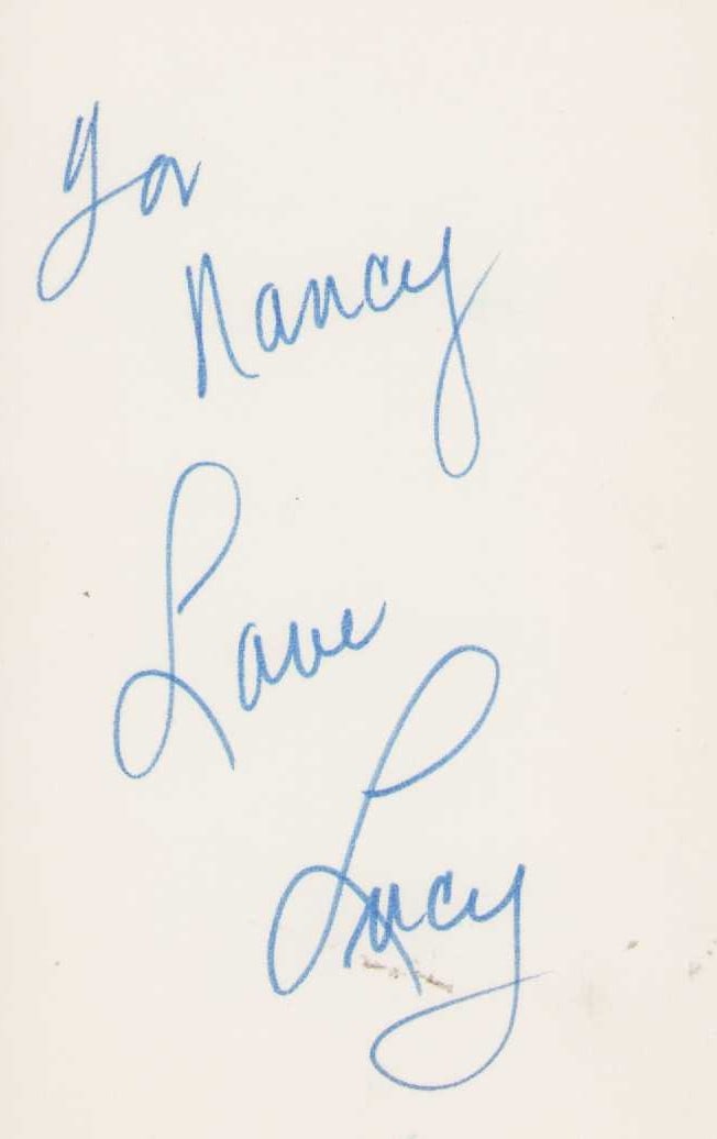 Lucille Ball signature (1 of 1)