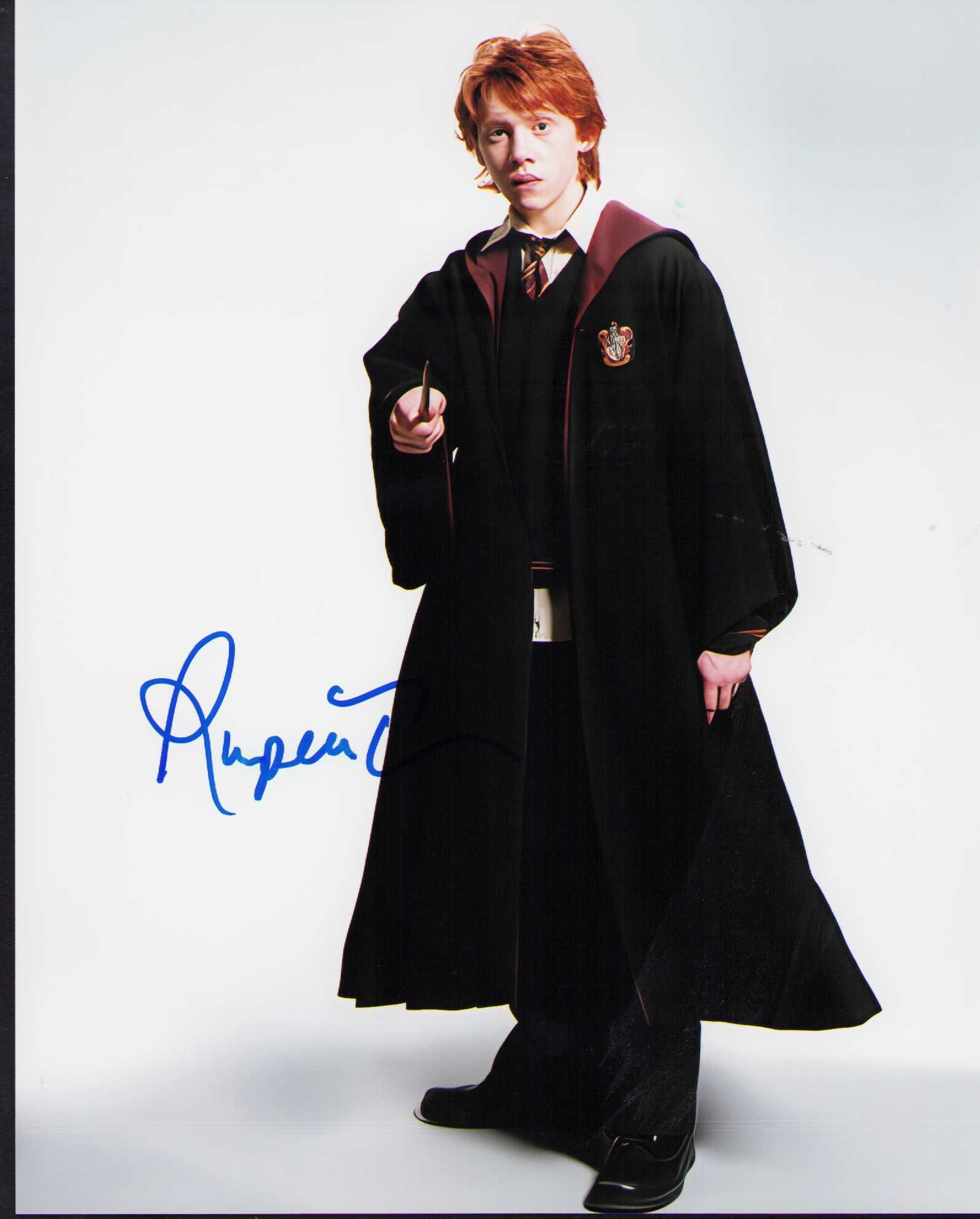 Rupert Grint signed photograph: As Ron in Harry Potter signed 8x10 photograph Certificate of AuthenticityEVERY item in this auction comes with at minimum one fully illustrated and serial numbered COA signed by the worlds leading aut