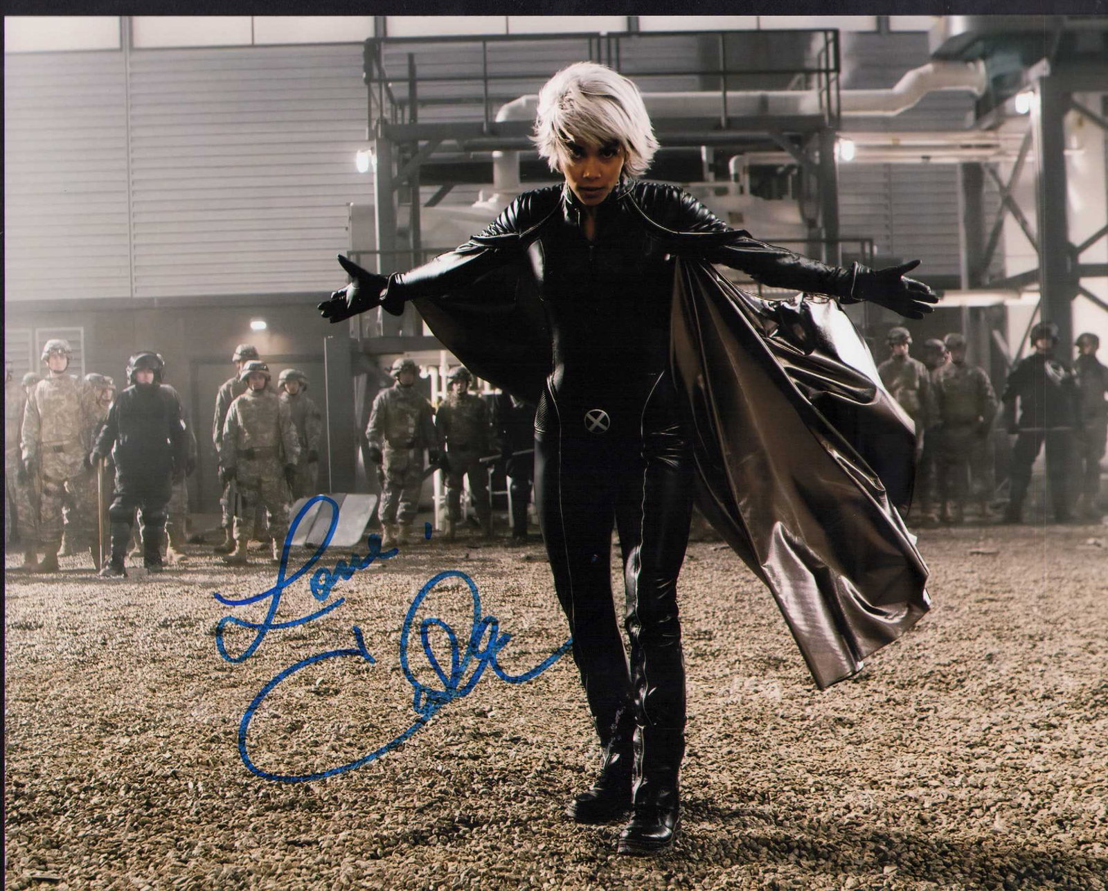 Halle Berry signed photograph: An Xmen as Storm signed 8x10 photograph by her Certificate of AuthenticityEVERY item in this auction comes with at minimum one fully illustrated and serial numbered COA signed by the worlds leading au