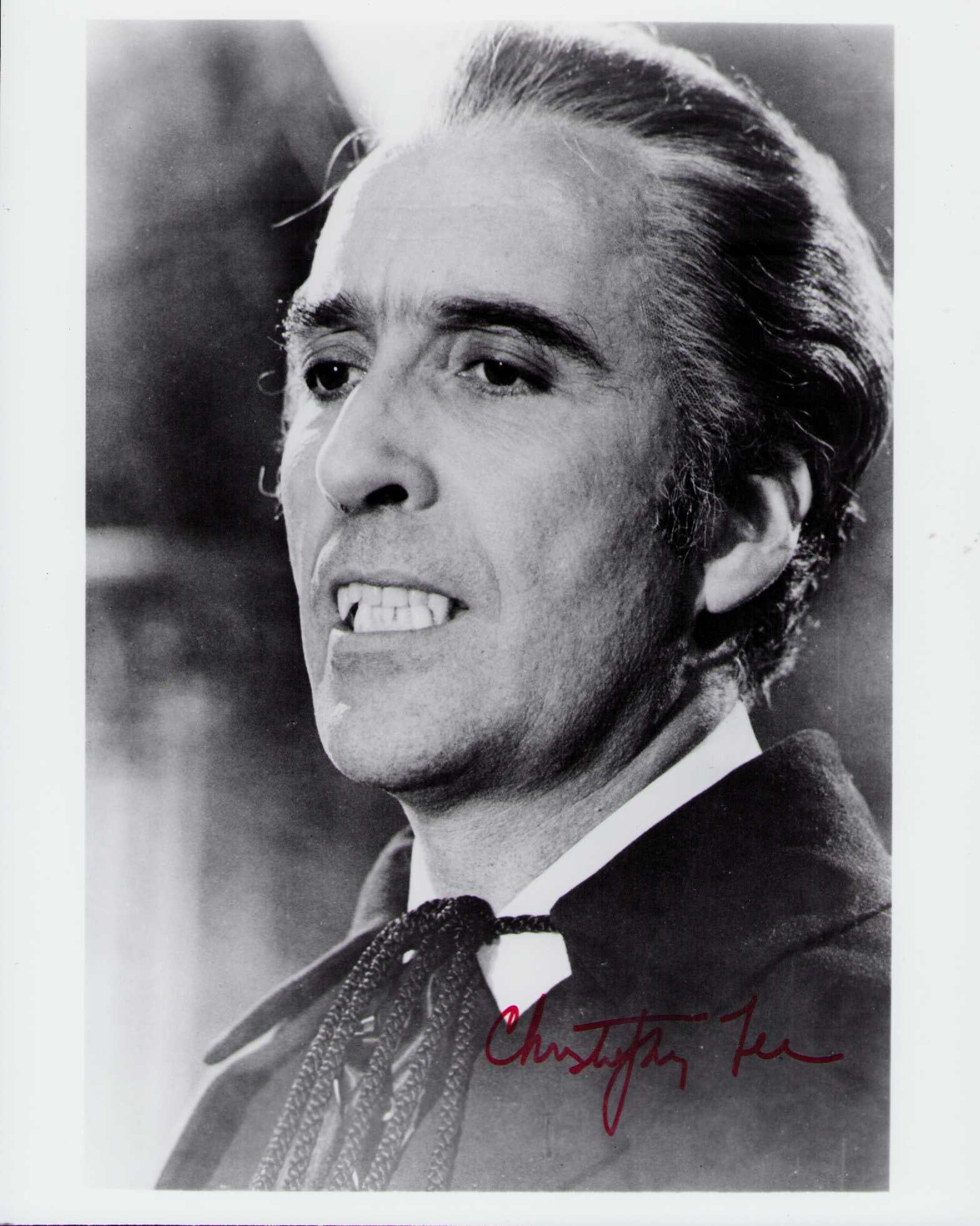 Christopher Lee signed Dracula photograph (1 of 1)