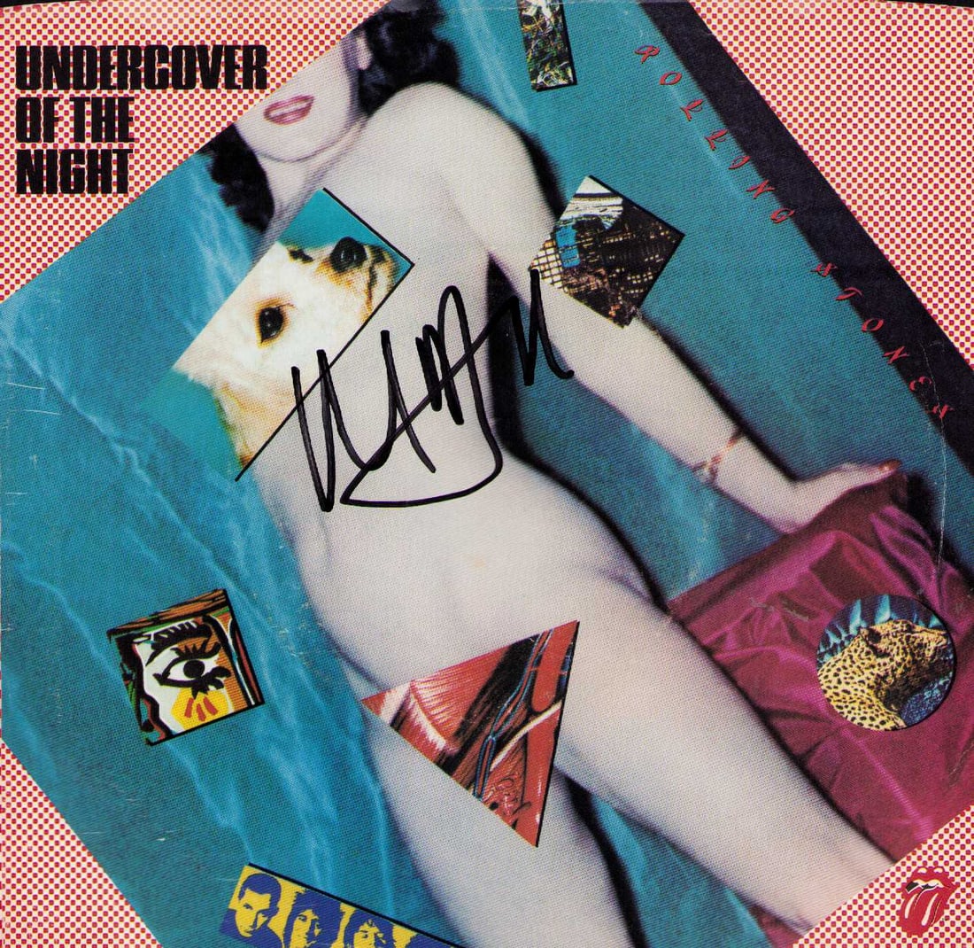 Mick Jagger signed 45rpm record sleeve: A Rolling Stones 45rpm picture sleeve and record signed by front man Mick Jagger Certificate of AuthenticityEVERY item in this auction comes with at minimum one fully illustrated and serial numbered C