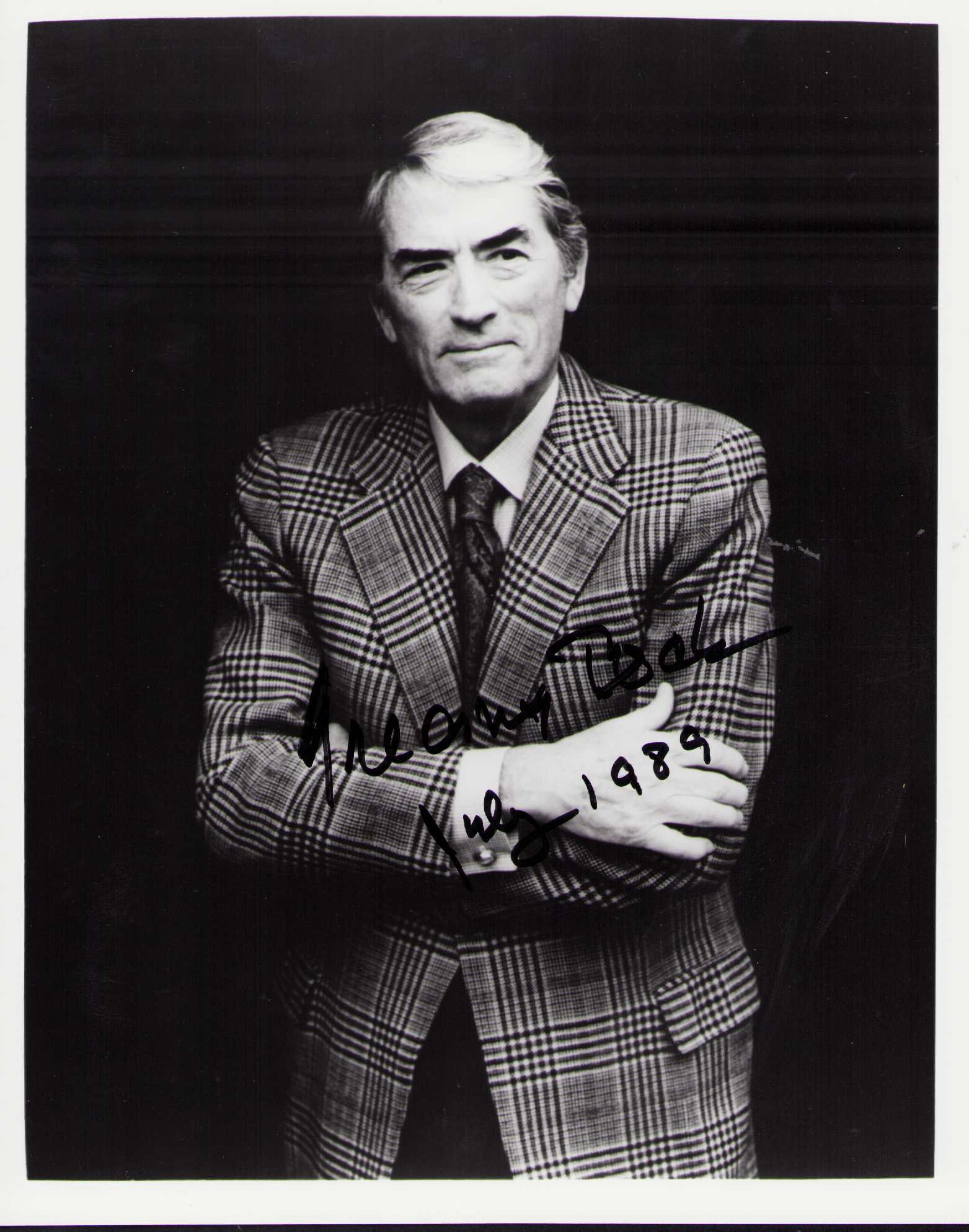 Gregory Peck signed photograph B: A later in life signed 8x10 by the legendary film actor Certificate of AuthenticityEVERY item in this auction comes with at minimum one fully illustrated and serial numbered COA signed by the worlds l