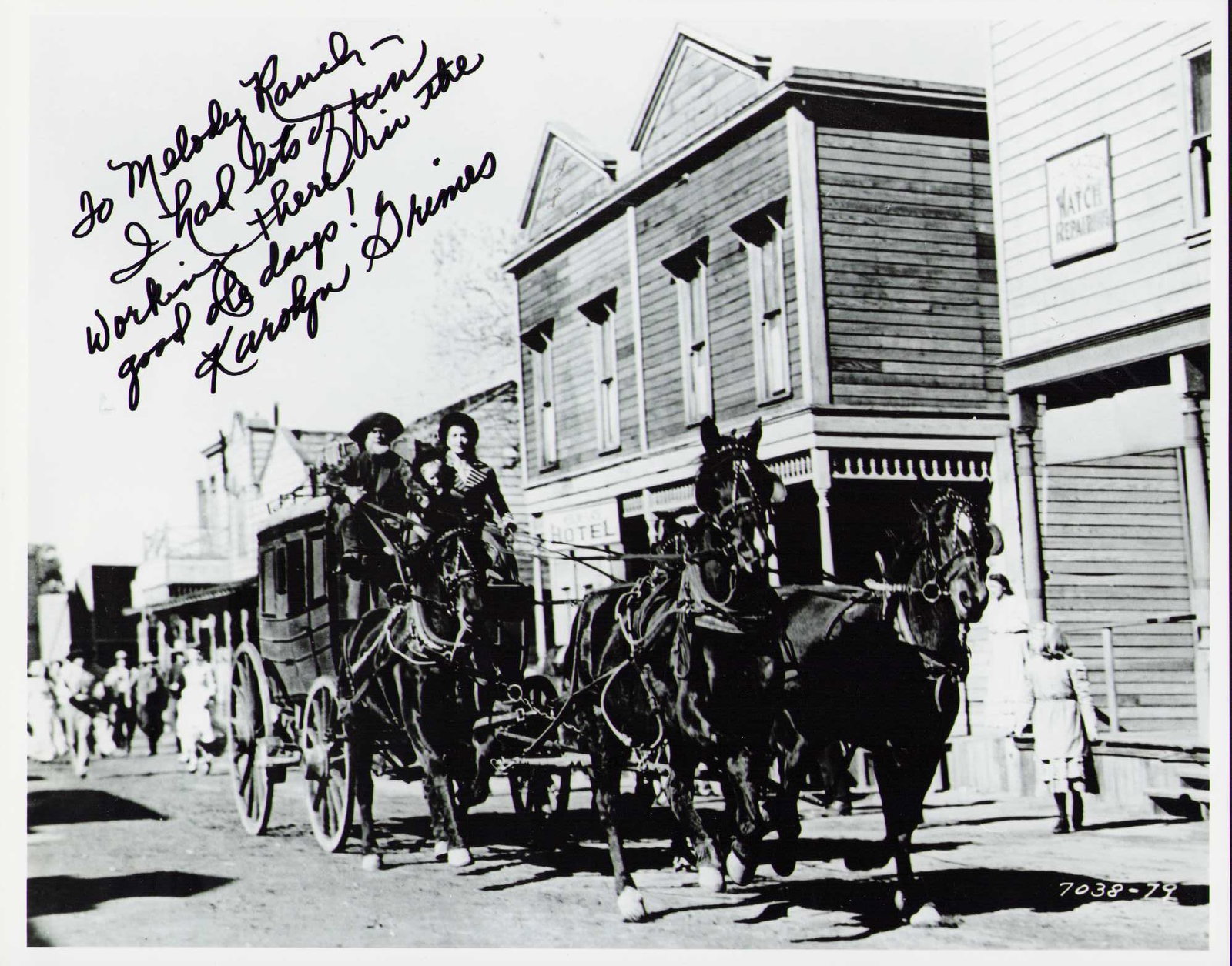 Karolyn Grimes signed photograph: She was the little girl in It’s a Wonderful Life this is a rare original still from another film she was in later Certificate of AuthenticityEVERY item in this auction comes with at minimum one full