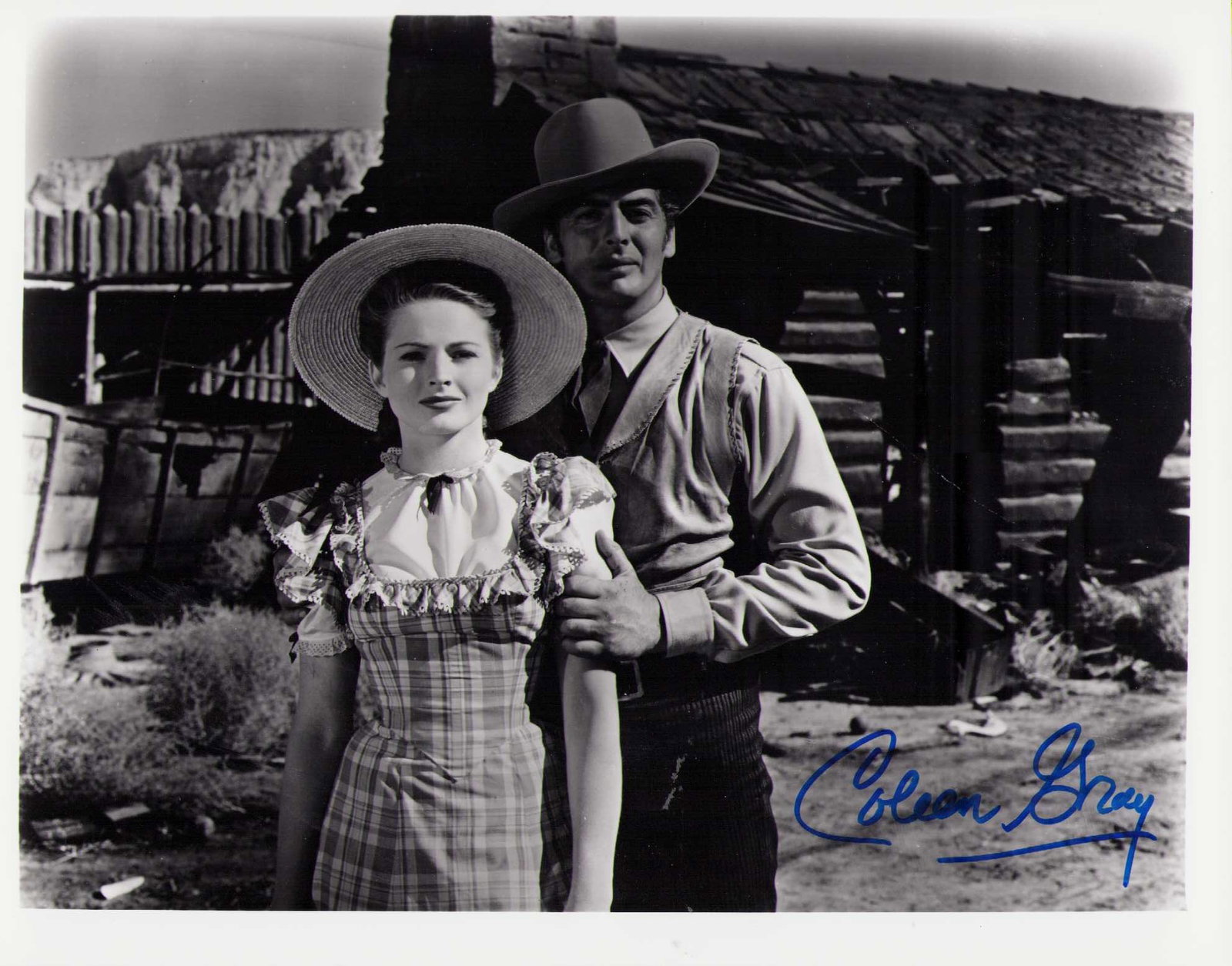 Coleen Gray signed photograph: A vintage signed 8x10 of the actress known for some horror roles as well as early westerns Certificate of AuthenticityEVERY item in this auction comes with at minimum one fully illustrated and serial