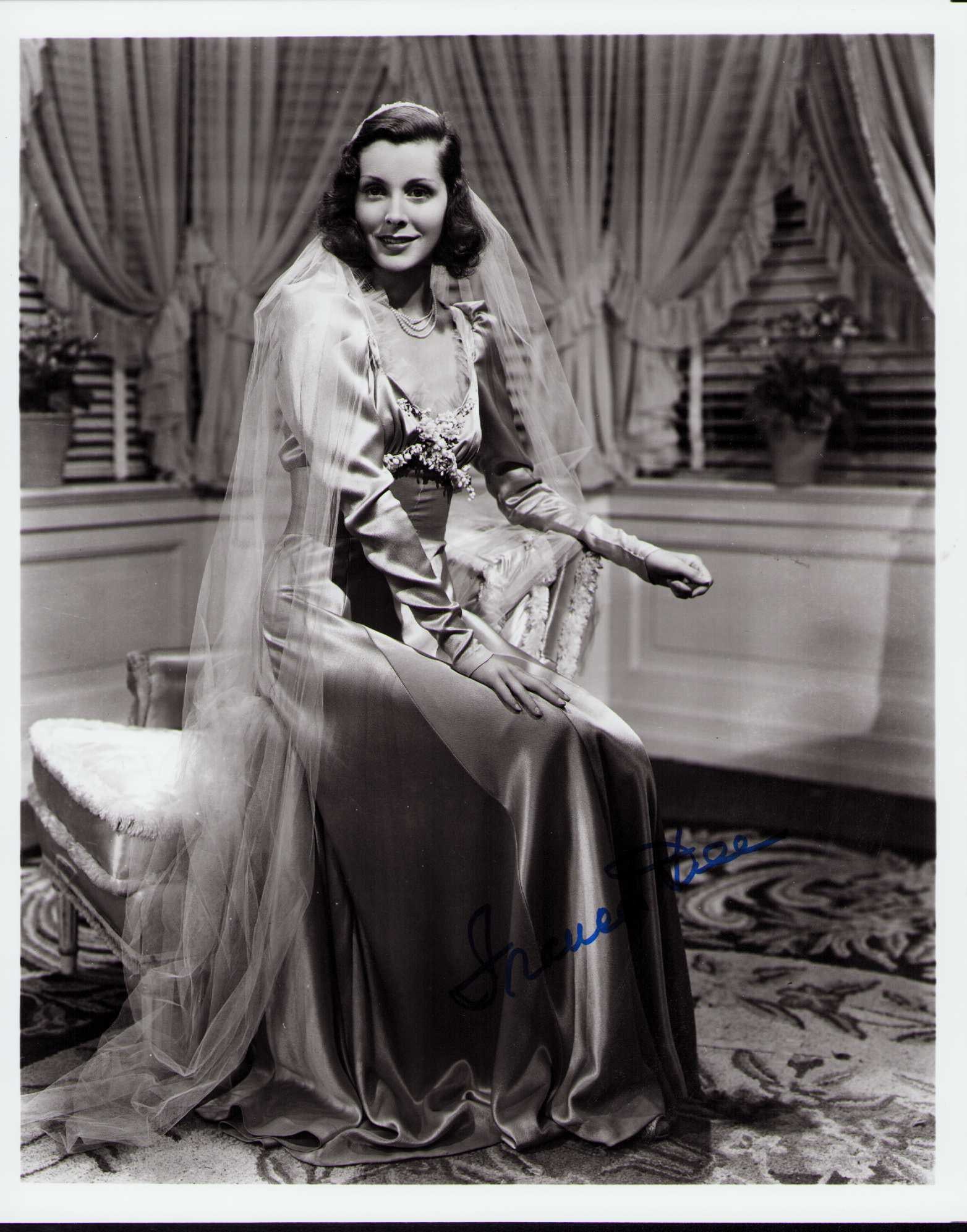 Frances Dee signed photograph: A vintage signed 8x10 by scarce signing actress in her day Certificate of AuthenticityEVERY item in this auction comes with at minimum one fully illustrated and serial numbered COA signed by the world