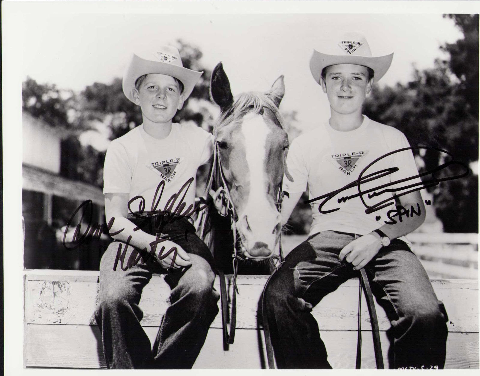 Spin and Marty signed photograph: Tim Considine and David Stollery signed Mouseketeers spin off as Spini and Marty Certificate of AuthenticityEVERY item in this auction comes with at minimum one fully illustrated and serial numbered C