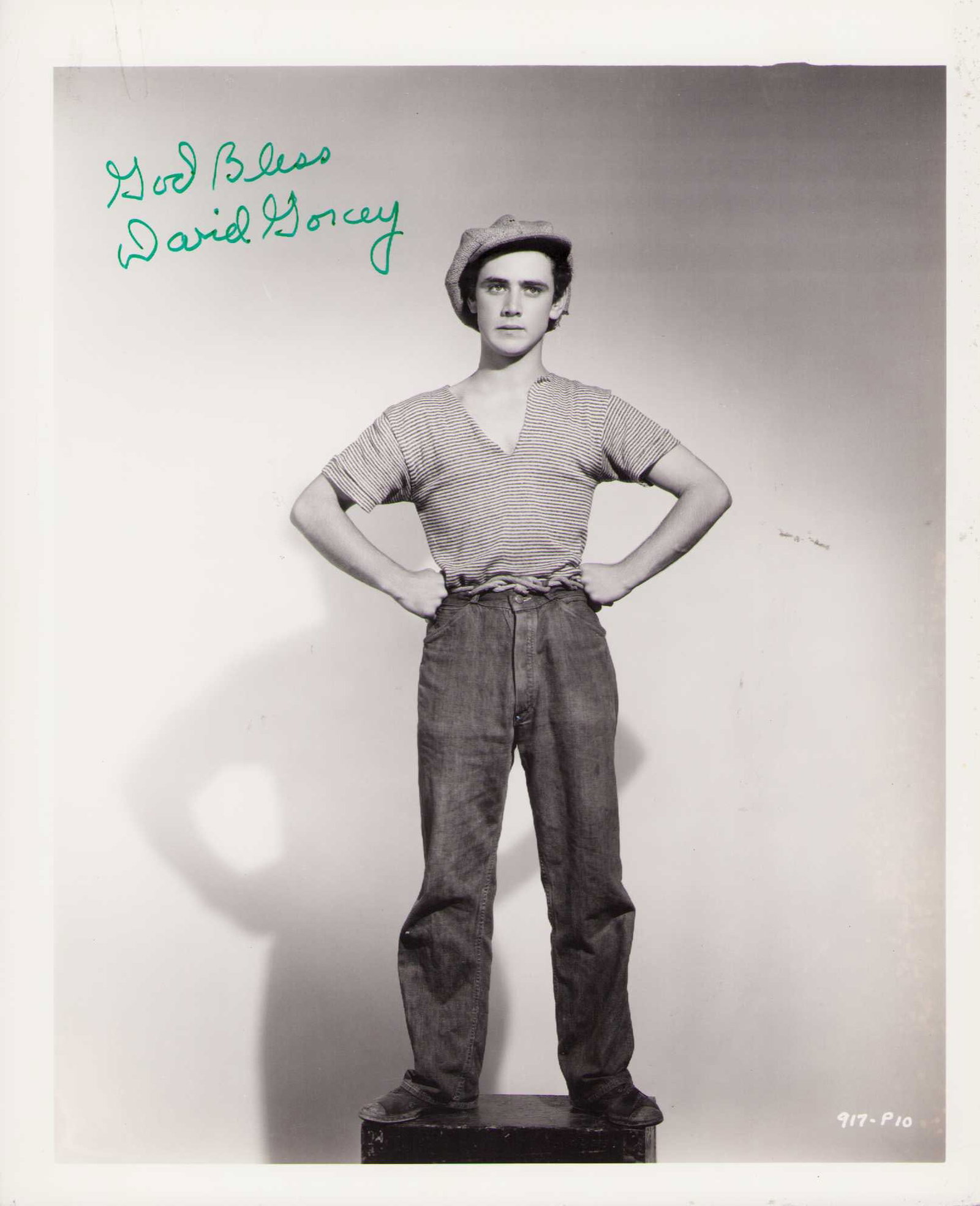 David Gorcey signed photograph: Rare original still as one of cinemas Dead End Kids signed God Bless David Gorcey in fine green ink Certificate of AuthenticityEVERY item in this auction comes with at minimum one fully illustrated an