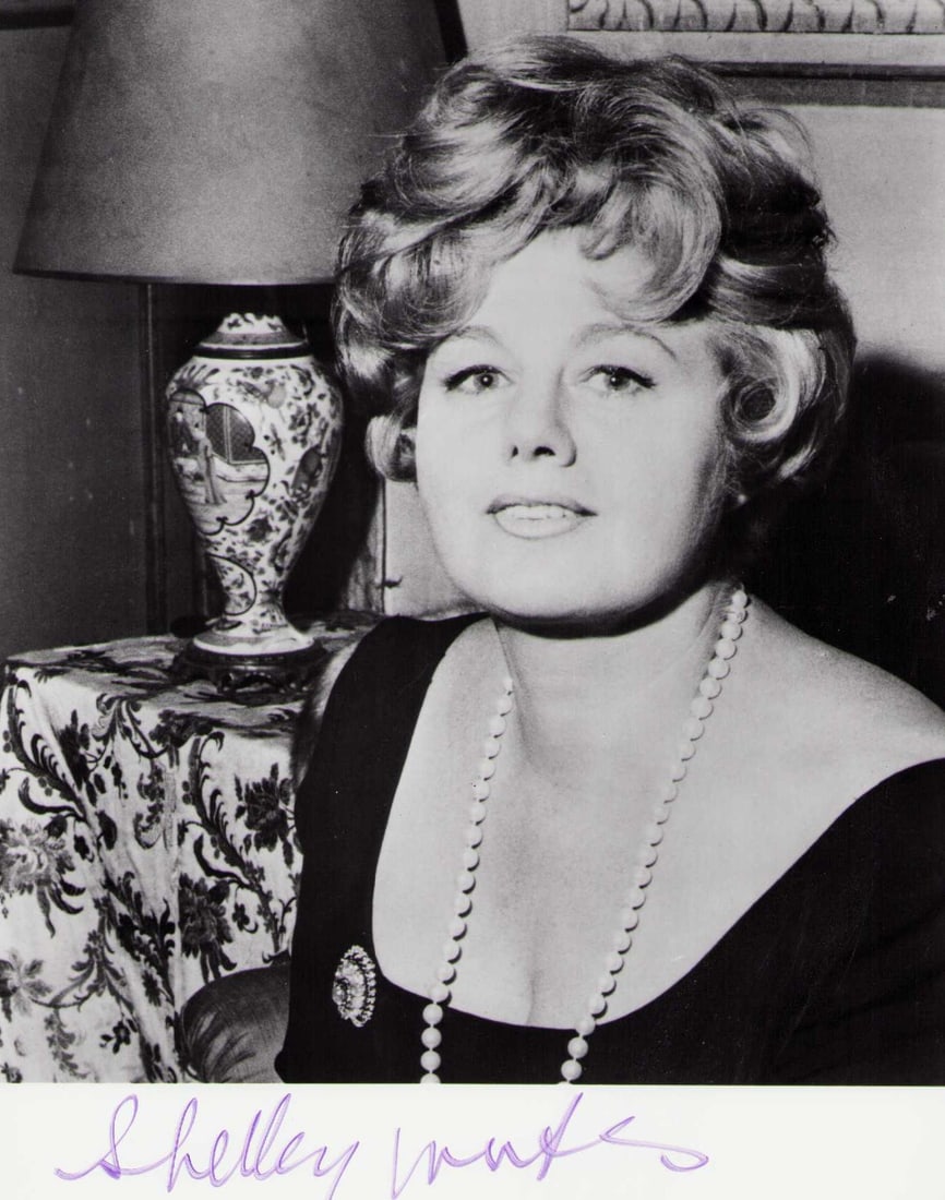 Shelley Winters signed photograph: An approx 6x7 glamor photo taken from a book signed by the legend Certificate of AuthenticityEVERY item in this auction comes with at minimum one fully illustrated and serial numbered COA signed by