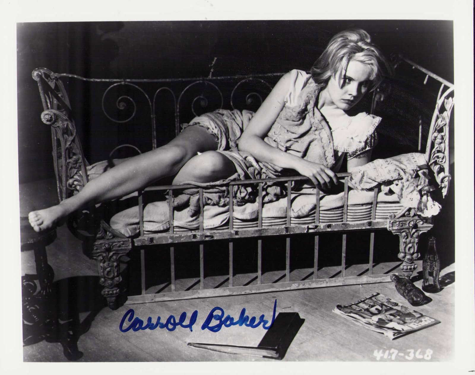 Carroll Baker signed photograph: A sexy signed 8x10 from her most famous film Certificate of AuthenticityEVERY item in this auction comes with at minimum one fully illustrated and serial numbered COA signed by the worlds leading