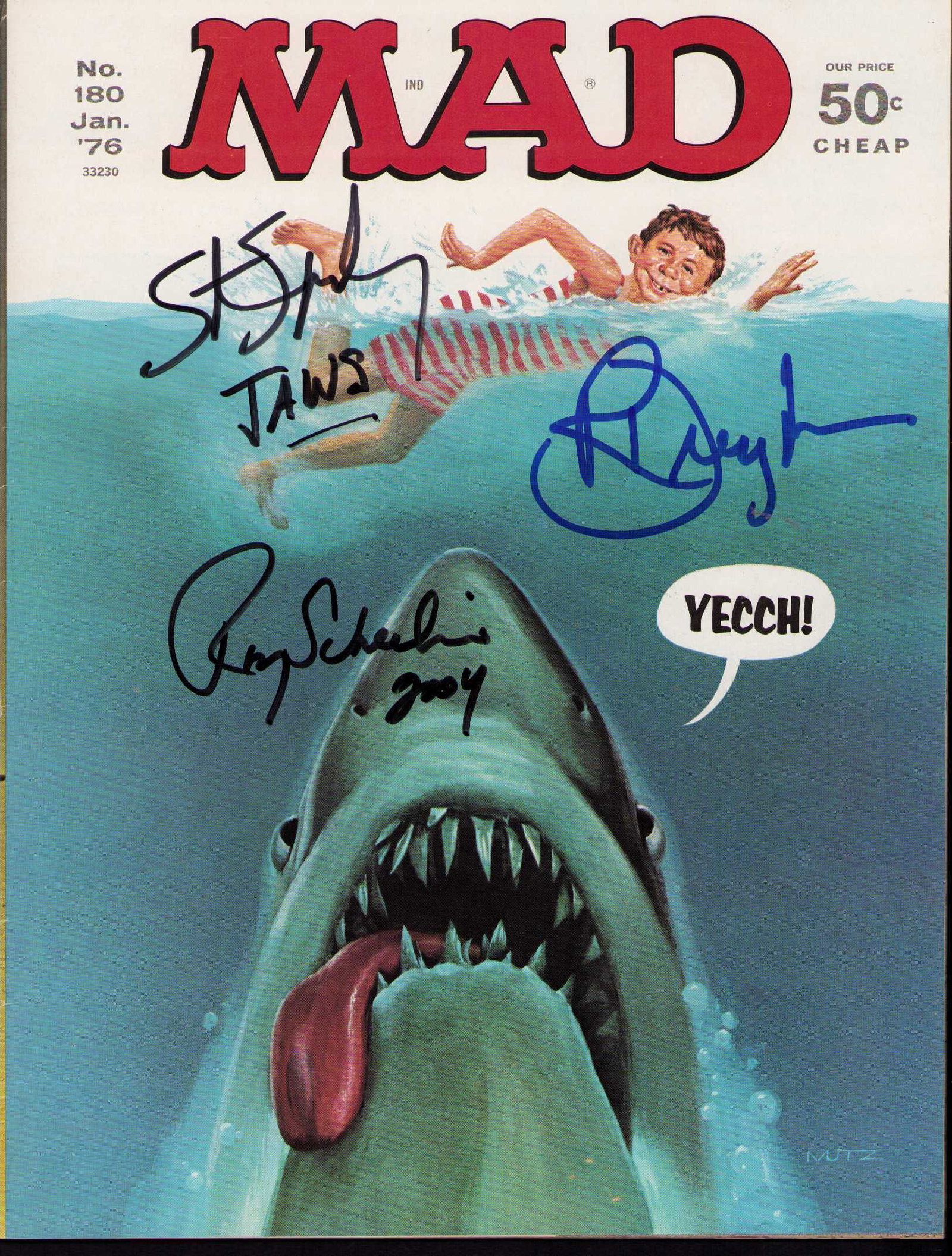 MAD magazine cast signed JAWS parody issue (1 of 1)
