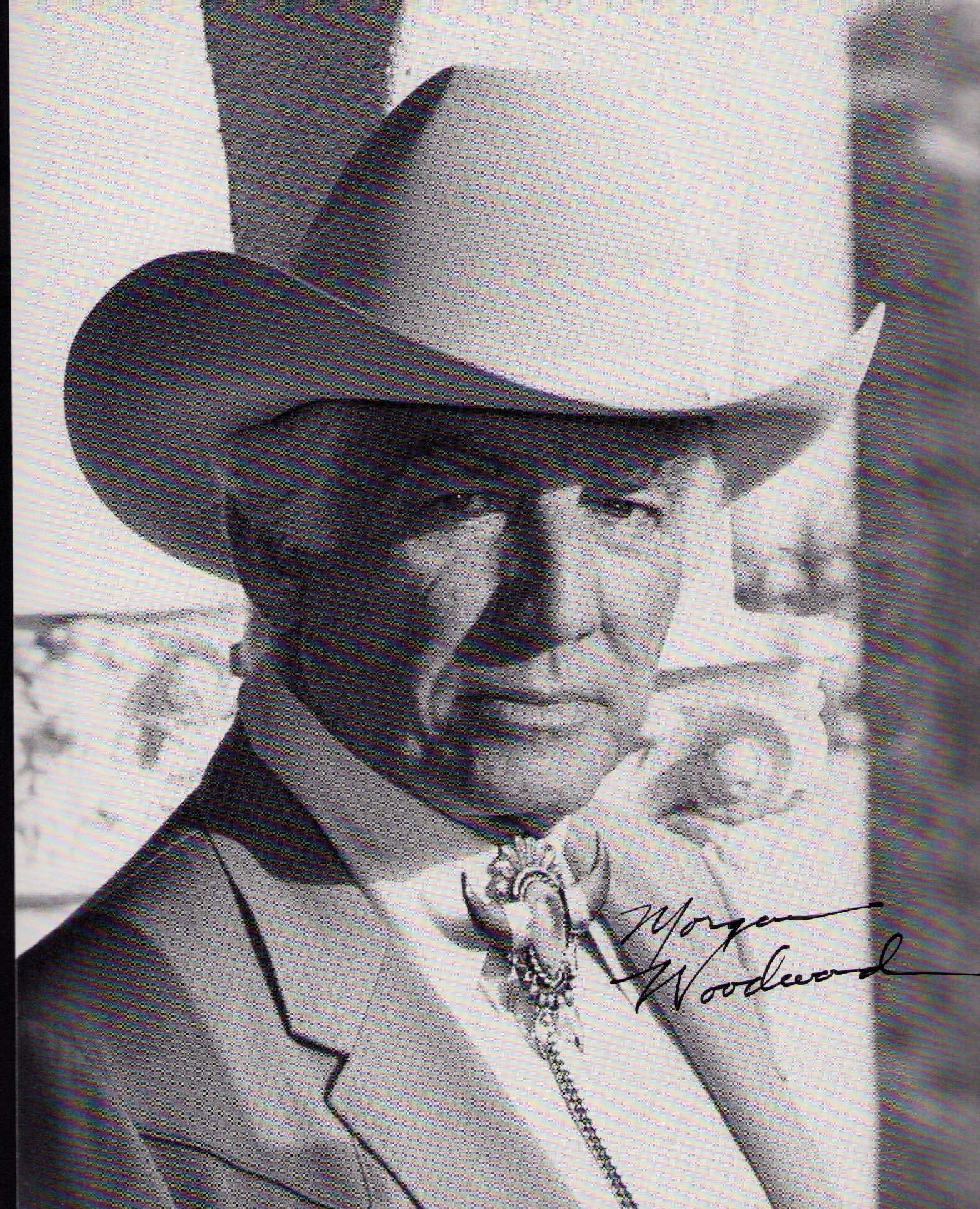 Morgan Woodward signed photograph: A signed 8x10 of the character actor from Star Trek etc Certificate of AuthenticityEVERY item in this auction comes with at minimum one fully illustrated and serial numbered COA signed by the worlds