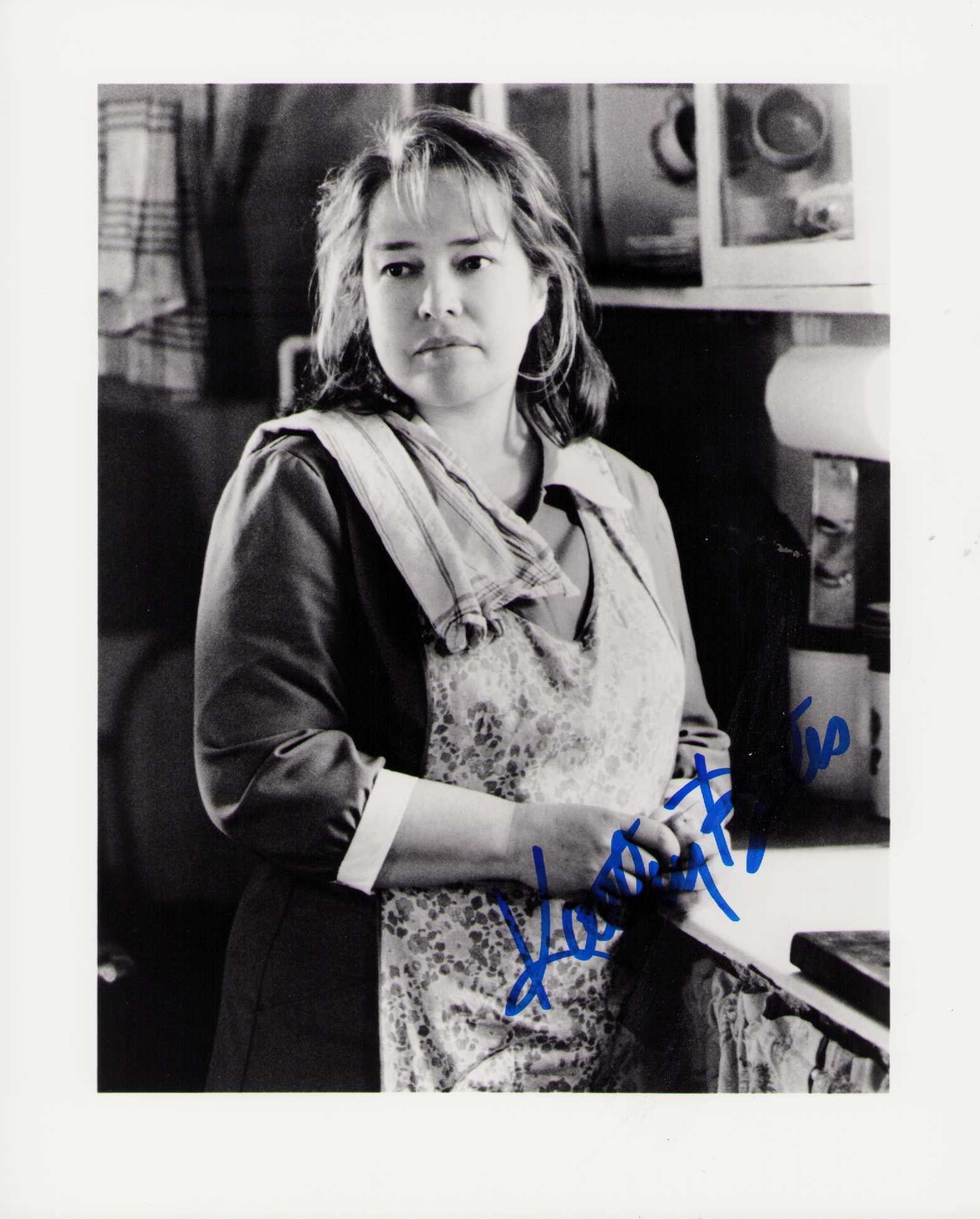 Kathy Bates signed photograph: A vintage signed 8x10 of the AA winning actress of such classics as Misery and Fried Green Tomatoes Certificate of AuthenticityEVERY item in this auction comes with at minimum one fully illustrated an