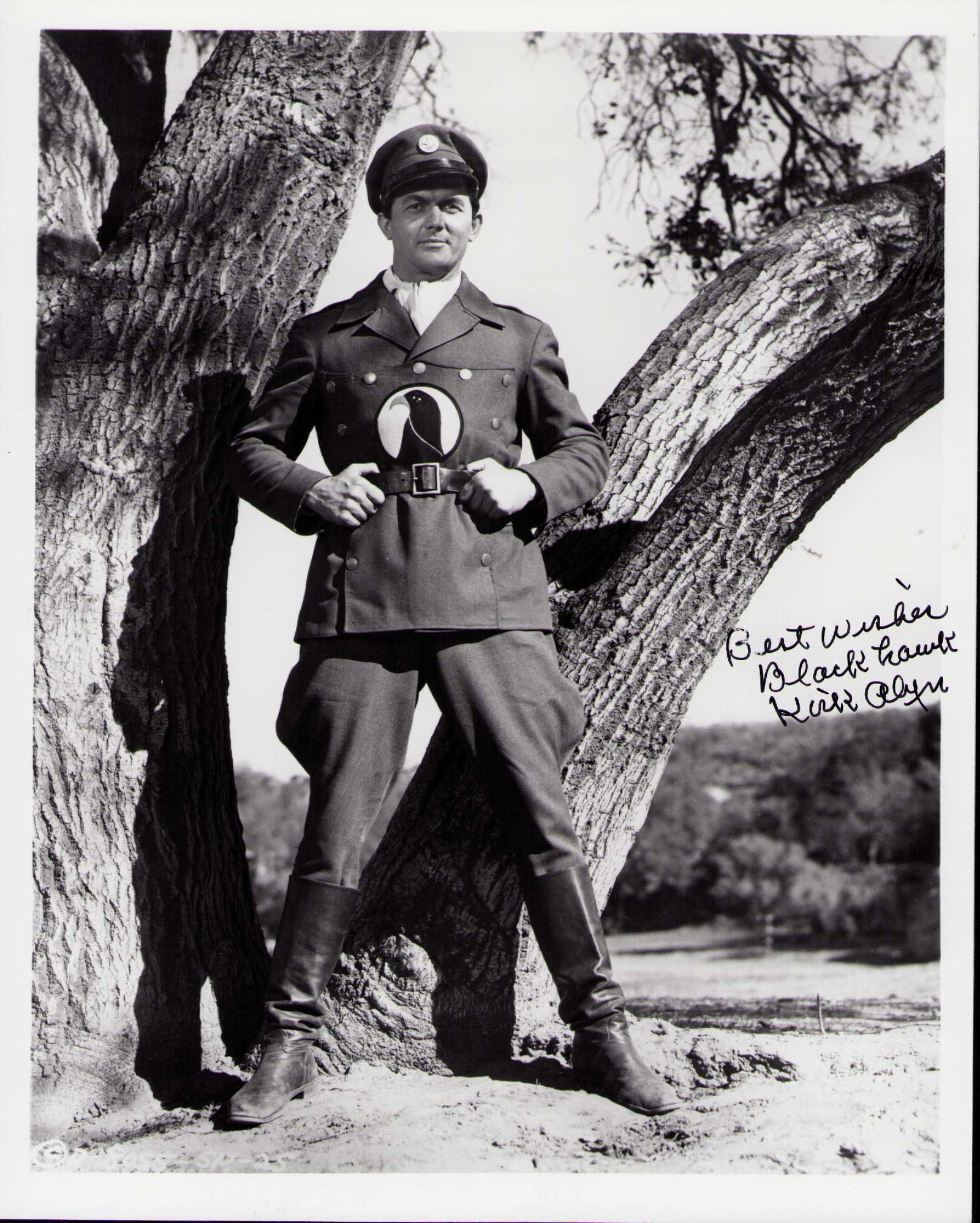 Kirk Alynn signed Blackhawk photograph: A rare serial star Blackhawk he also was the first to play Superman signed by Kirk Alynn Certificate of AuthenticityEVERY item in this auction comes with at minimum one fully illustrated and serial nu