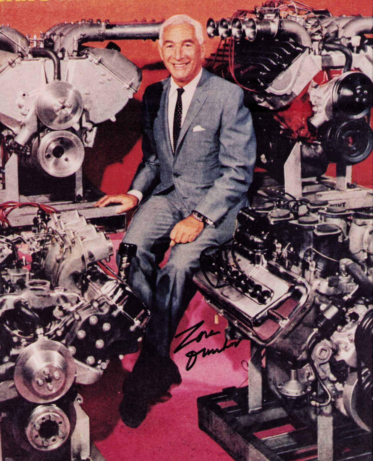 Zora Duntov Corvette inventor signed photograph: RARE his only provate signing in the 90s one of 200 ever signed by the creator of the Corvette Zora Arkus Duntov Certificate of AuthenticityEVERY item in this auction comes with at minimum one fully i