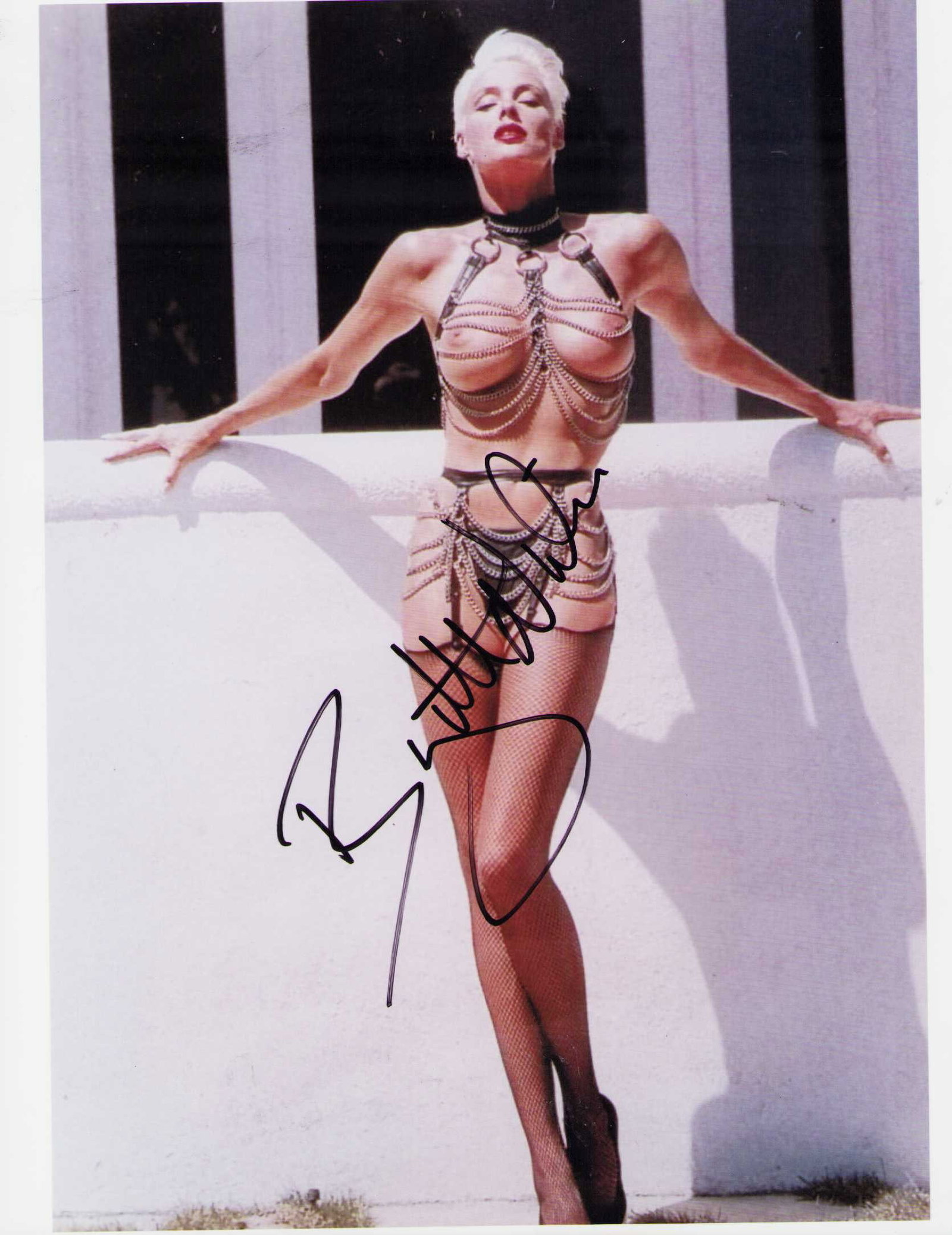 Brigitte Neilsen nude signed photograph: A NUDE of the actress from Beverly Hills Cop III and Red Sonja the EX Mrs Stallone Certificate of AuthenticityEVERY item in this auction comes with at minimum one fully illustrated and serial numbered