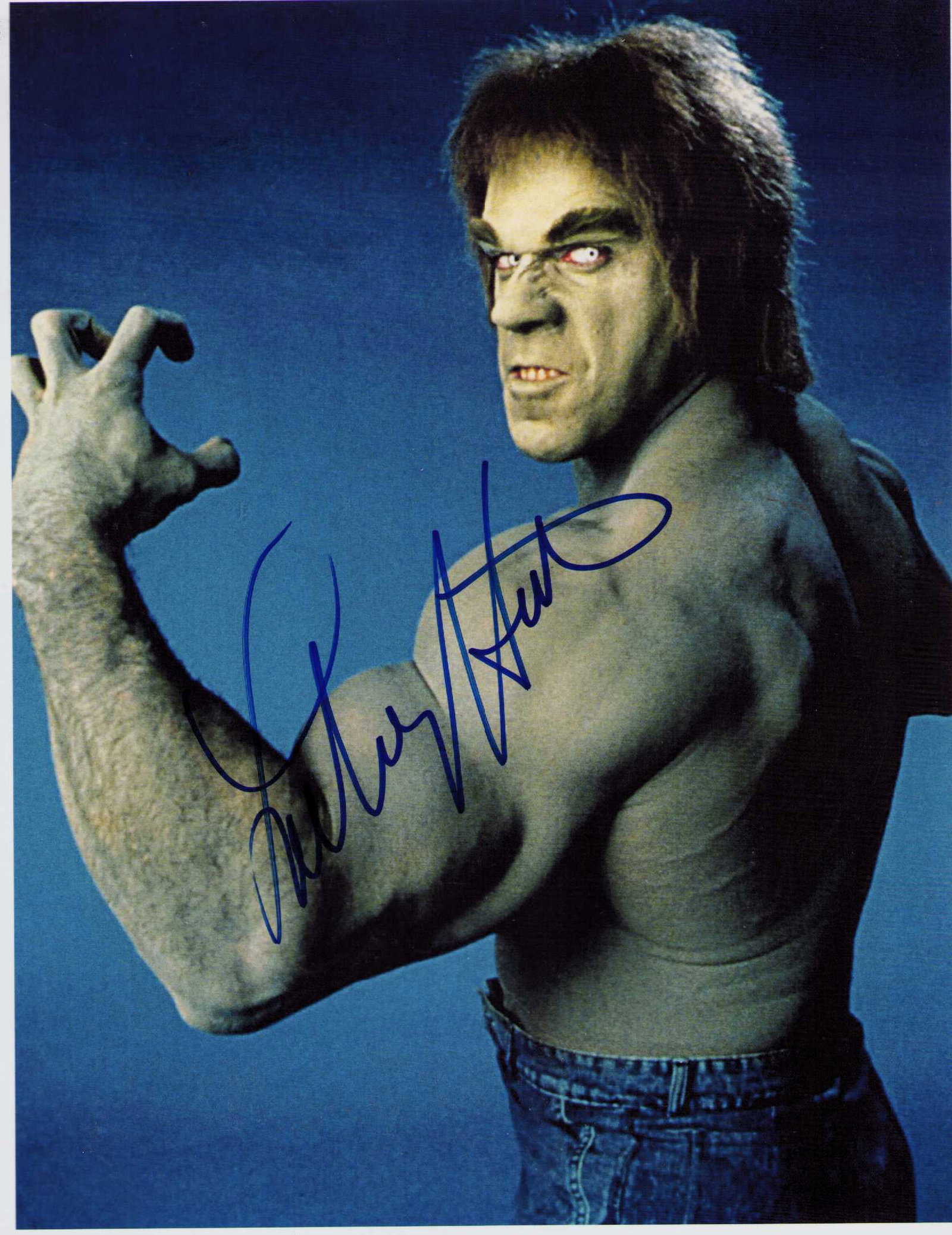Lou Ferrigno Hulk signed photograph: An Incredible Hulk signed 8x10 by the actor who played him on TV Certificate of AuthenticityEVERY item in this auction comes with at minimum one fully illustrated and serial numbered COA signed by the