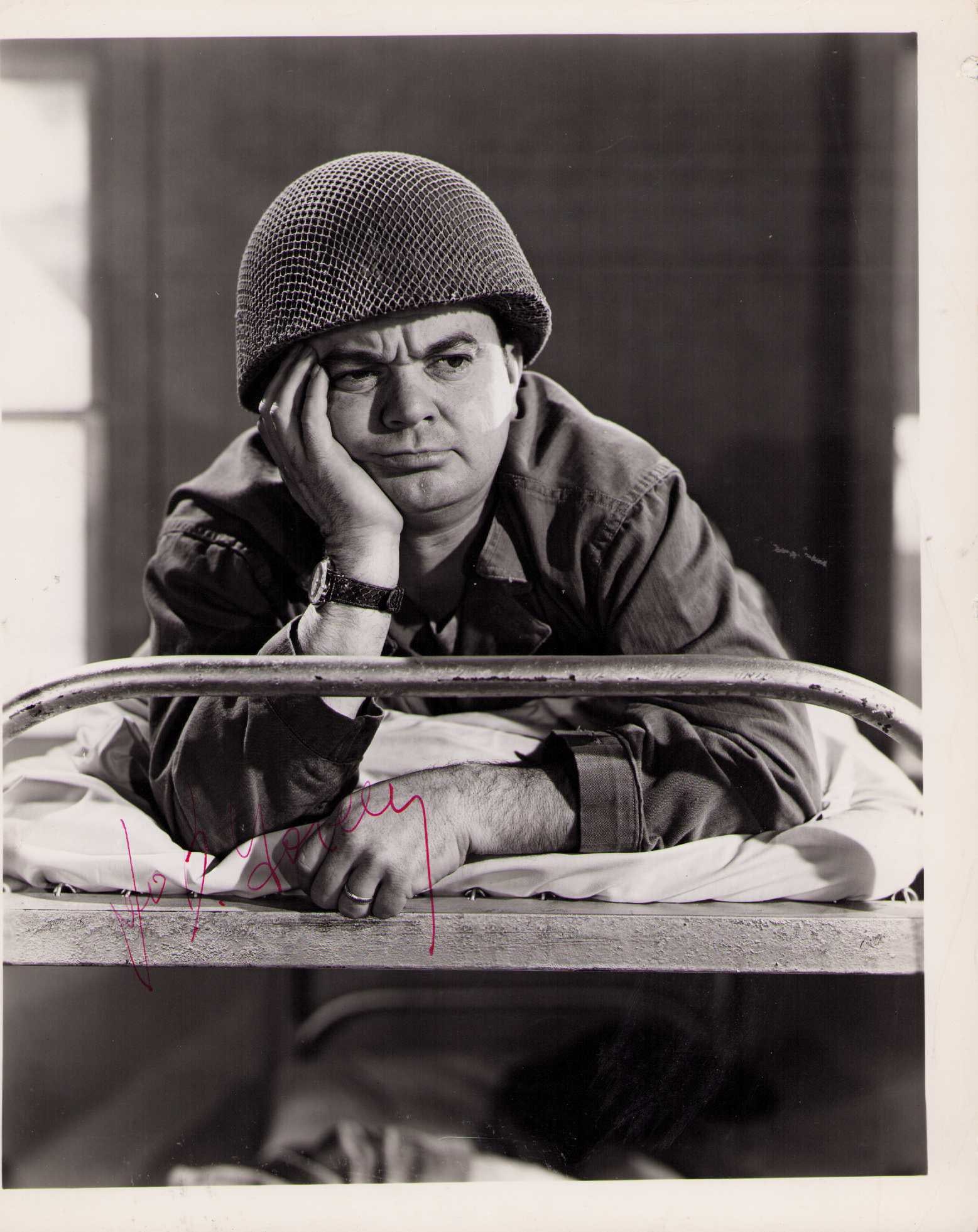Leo Gorcey signed rare photograph: A rare East Side Dead End Kid actor on a vintage original still Certificate of AuthenticityEVERY item in this auction comes with at minimum one fully illustrated and serial numbered COA signed by the 