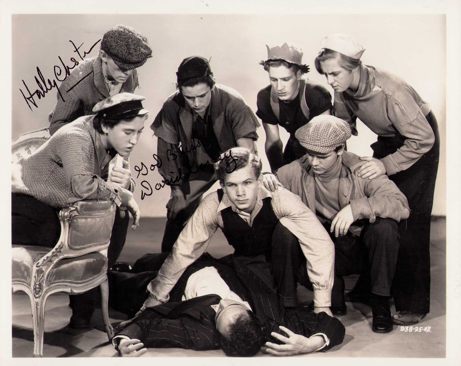 David Gorcey and Holly Chester signed photograph: A rare East Side Kids Dead End Kids still signed by the equally rare actor Certificate of AuthenticityEVERY item in this auction comes with at minimum one fully illustrated and serial numbered COA sig