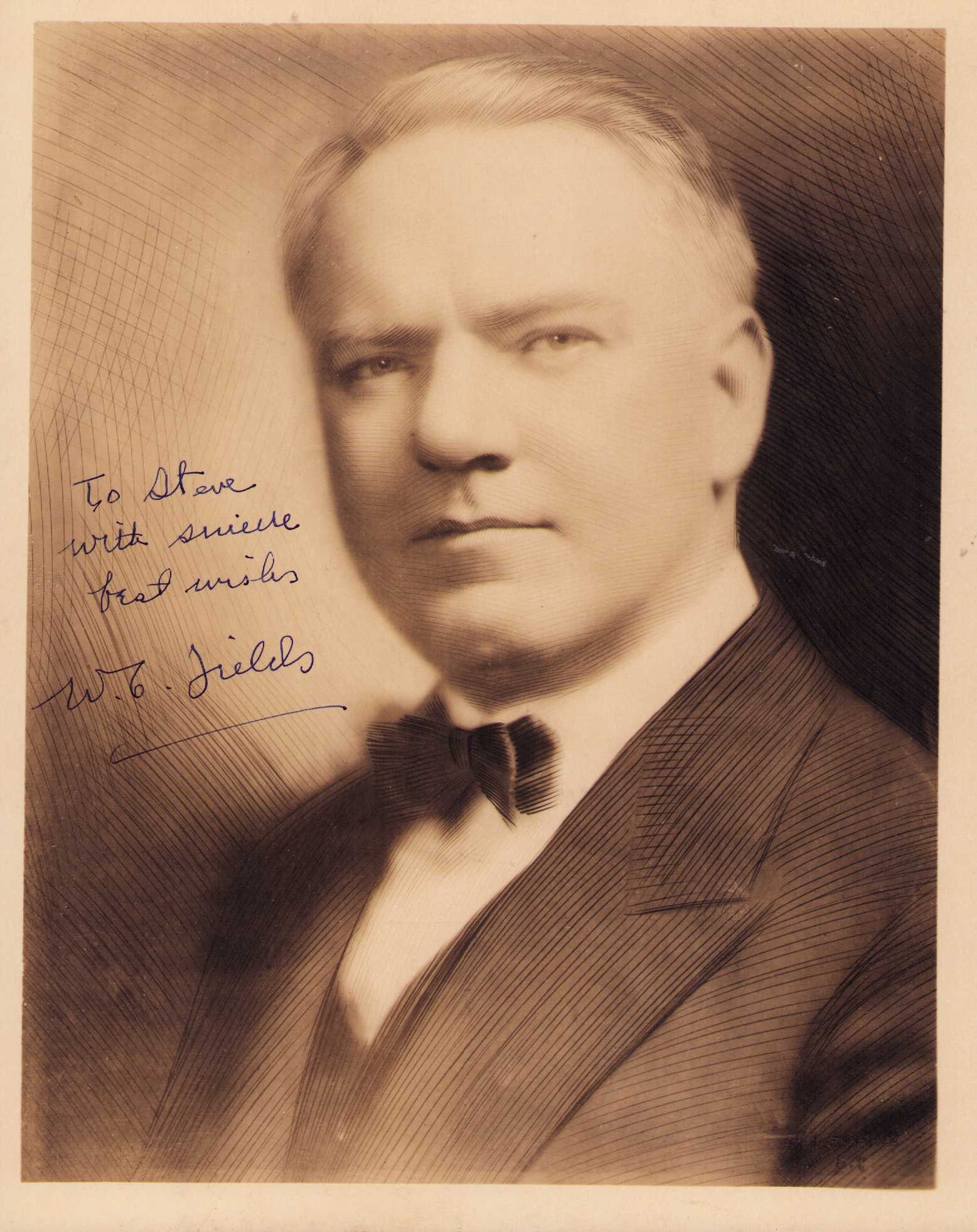 W.C. Fields rare signed photograph: A fantastic rare sepia toned heavyweight photo of the comedy legend Certificate of AuthenticityEVERY item in this auction comes with at minimum one fully illustrated and serial numbered COA signed by 