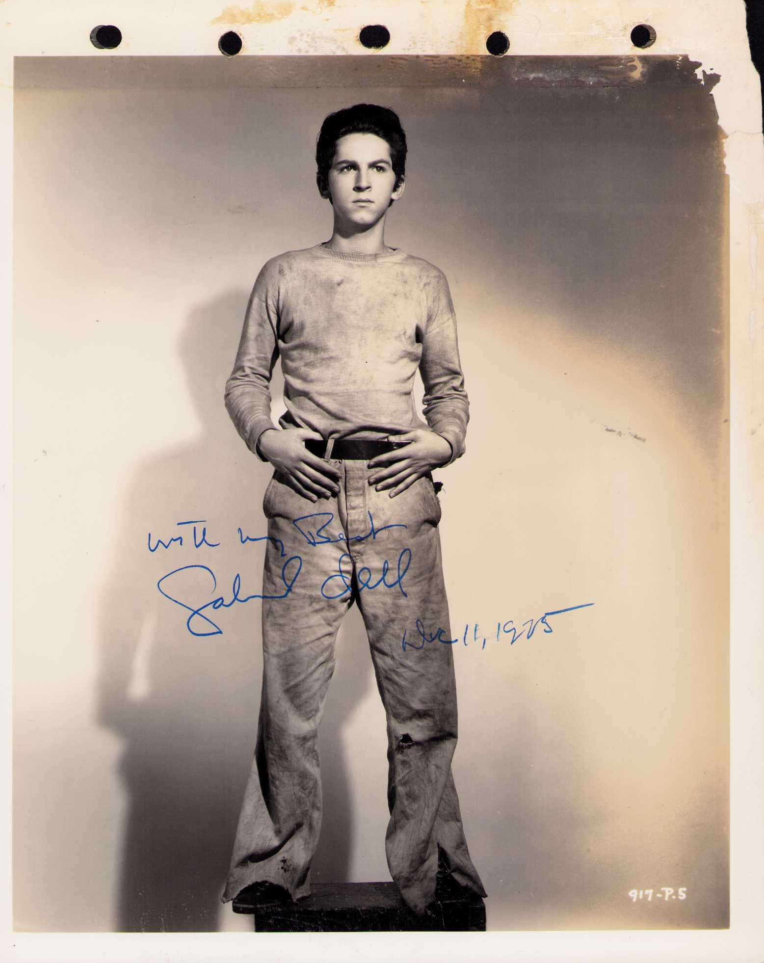 Gabriel Dell signed photograph: Rare Dead End Kid star signed on original still Certificate of AuthenticityEVERY item in this auction comes with at minimum one fully illustrated and serial numbered COA signed by the worlds leading a