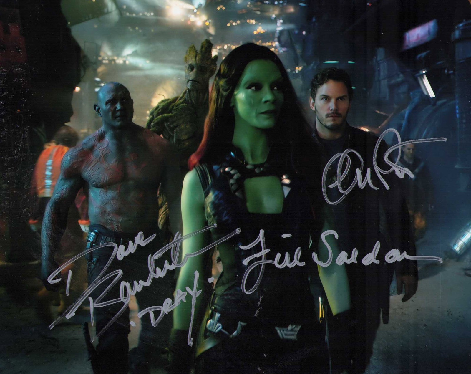 Guardians of the Galaxy cast signed photograph (1 of 1)