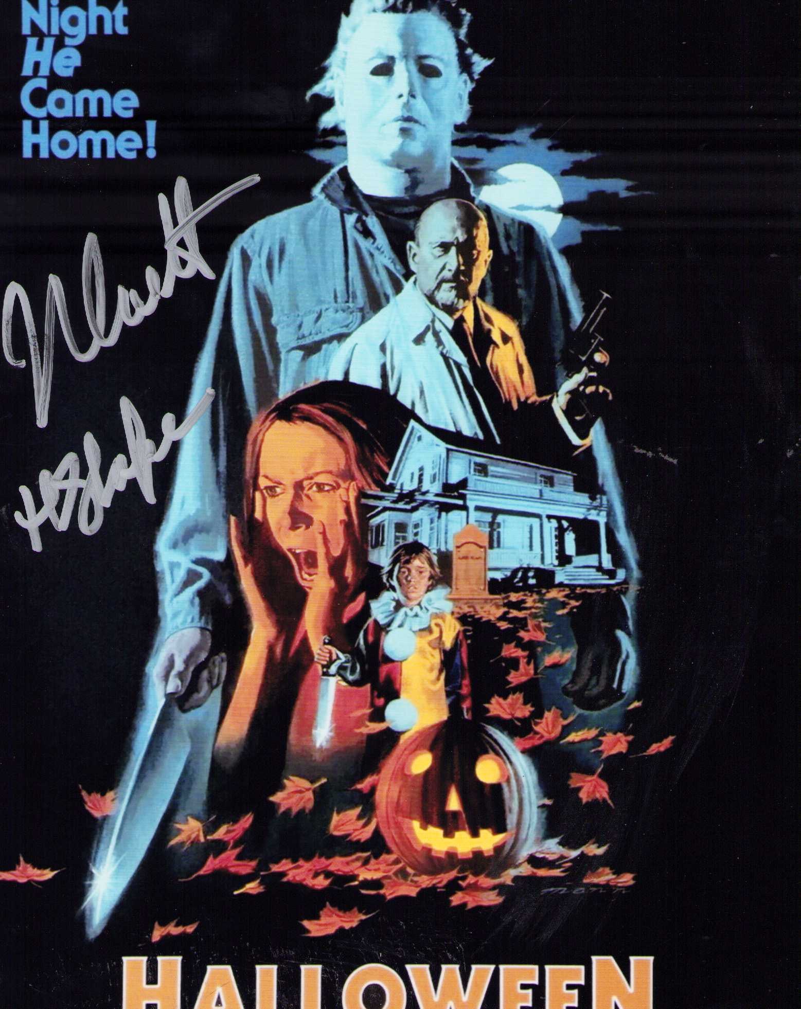 Nick Castle signed Halloween photograph: A Halloween still signed by the Bad guy himself Nick Castle at a convention Certificate of AuthenticityEVERY item in this auction comes with at minimum one fully illustrated and serial numbered COA si