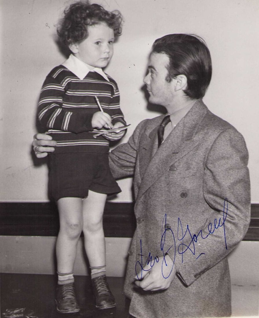 Leo Gorcey signed rare photograph B: A rare original still from Dead End Kid star Leo Gorcey signed Certificate of AuthenticityEVERY item in this auction comes with at minimum one fully illustrated and serial numbered COA signed by the w