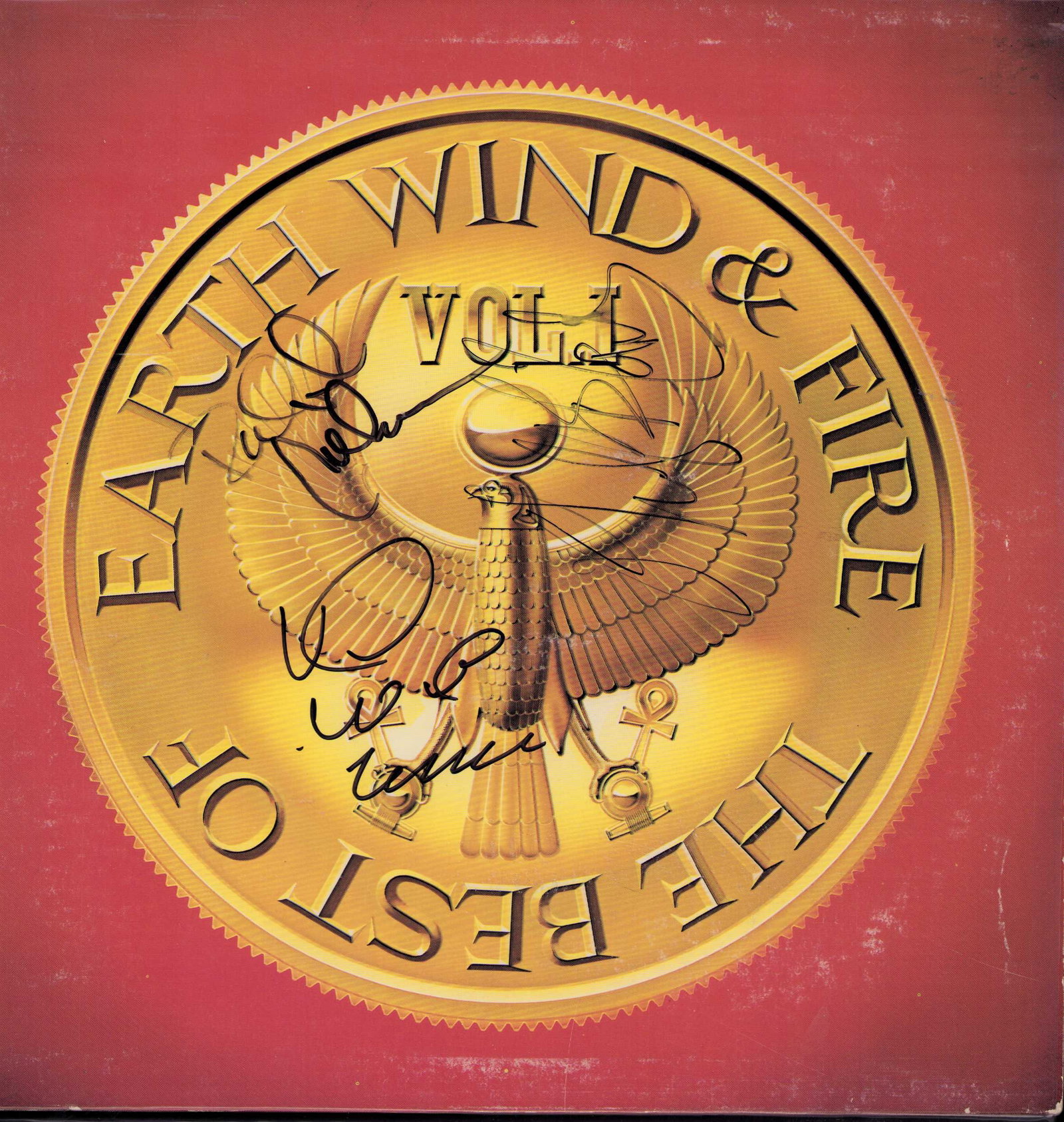 Earth Wind and Fire signed LP: Earth Wind and Fire LP signed by the three main singers in the group Certificate of AuthenticityEVERY item in this auction comes with at minimum one fully illustrated and serial numbered COA signed by