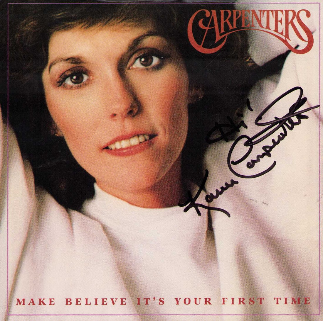 Karen Carpenter signed 45rpm record (1 of 1)