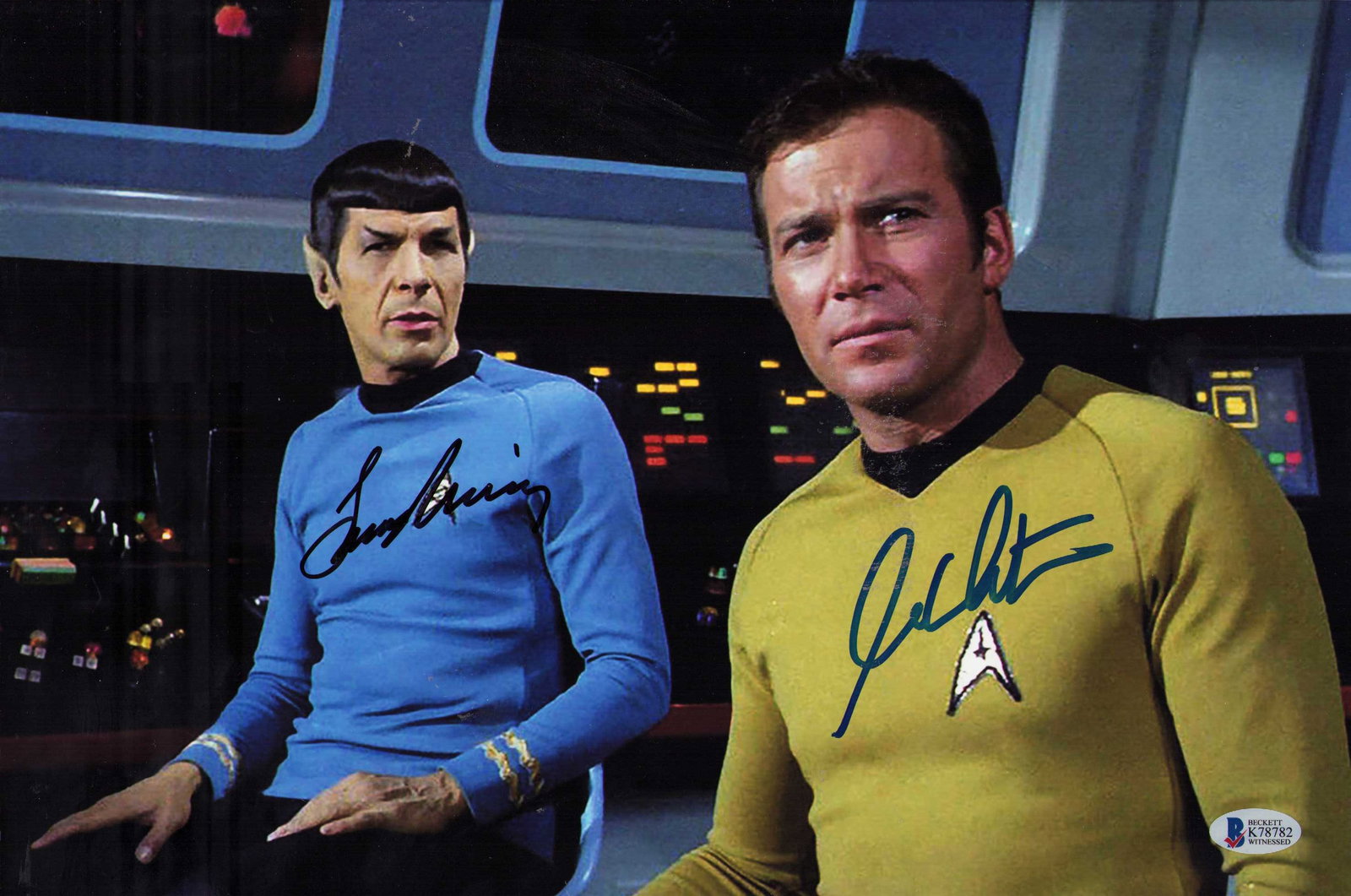 Star Trek signed 11x14 by Shatner and Nimoy Beckett (1 of 1)