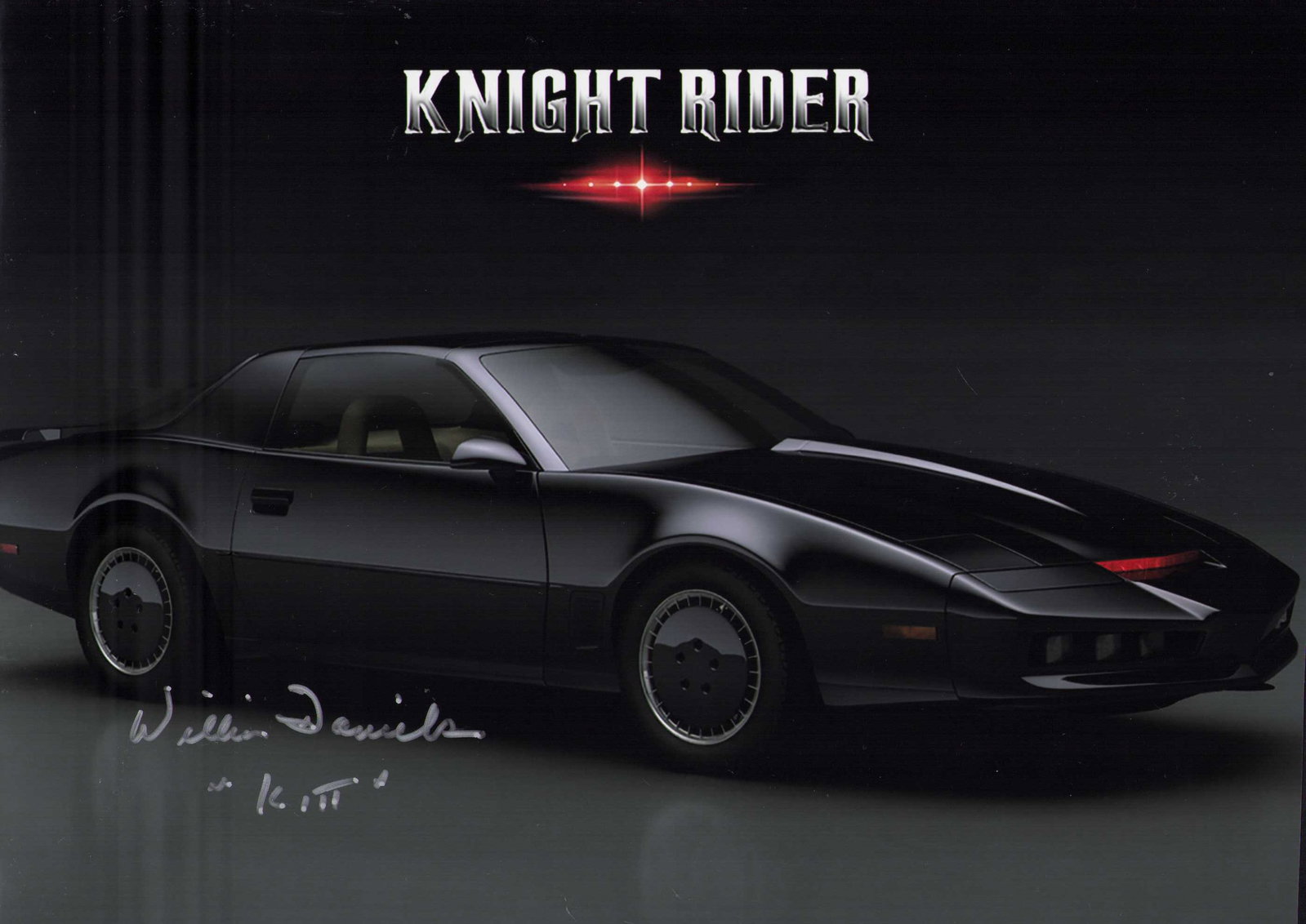 William Daniels Knight rider signed 11x14 photograph: An 11x14 of the famed Knight Rider car KITT signed by its voice star William Daniels in a private signing with us Certificate of AuthenticityEVERY item in this auction comes with at minimum one fully 