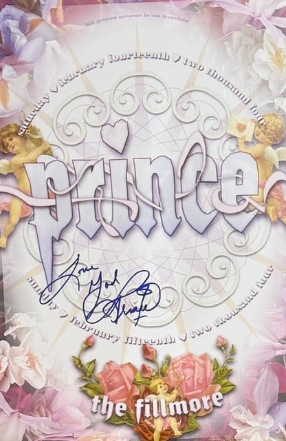 Prince RARE concert poster signed approx 11x17 (1 of 1)