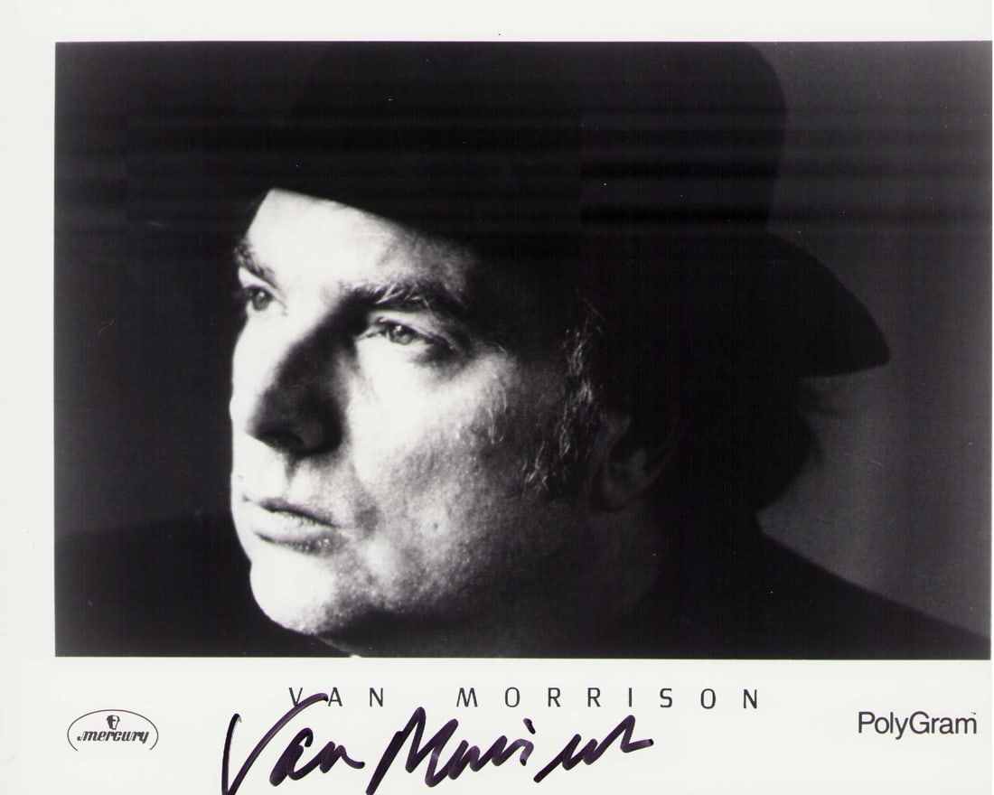 Van Morrison signed photograph: A vintage rare signed 8x10 of the singer Certificate of AuthenticityEVERY item in this auction comes with at minimum one fully illustrated and serial numbered COA signed by the leading authenticator i