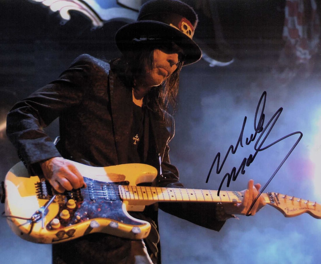Mick Mars signed photograph: Motley Crue guitarist signed by Mars the scarcest of the four Certificate of AuthenticityEVERY item in this auction comes with at minimum one fully illustrated and serial numbered COA signed by the le