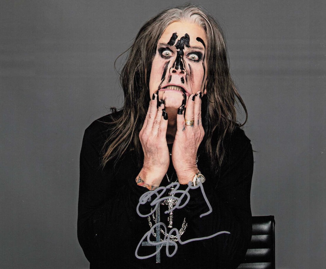 Ozzy Osbourne signed photograph: A nice signed 8x10 of the recently deceased heavy metal legend Certificate of AuthenticityEVERY item in this auction comes with at minimum one fully illustrated and serial numbered COA signed by the l